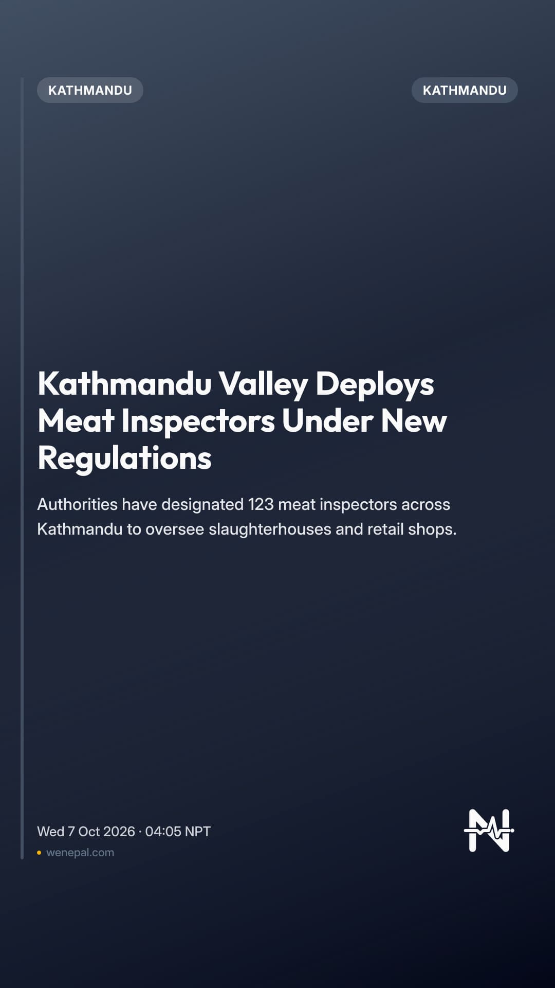Kathmandu Valley Deploys Meat Inspectors Under New Regulations