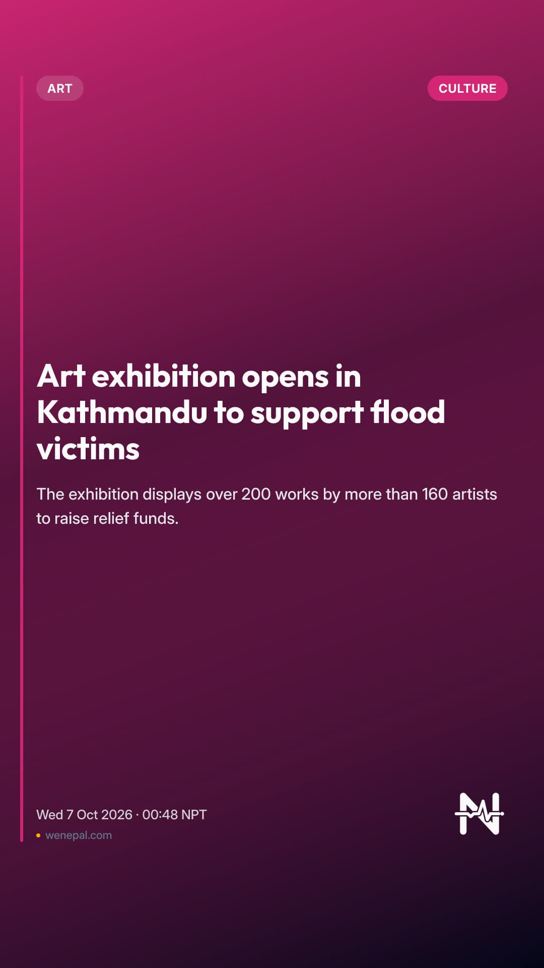 Art exhibition opens in Kathmandu to support flood victims