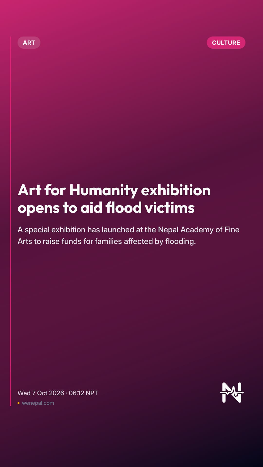 Art for Humanity exhibition opens to aid flood victims