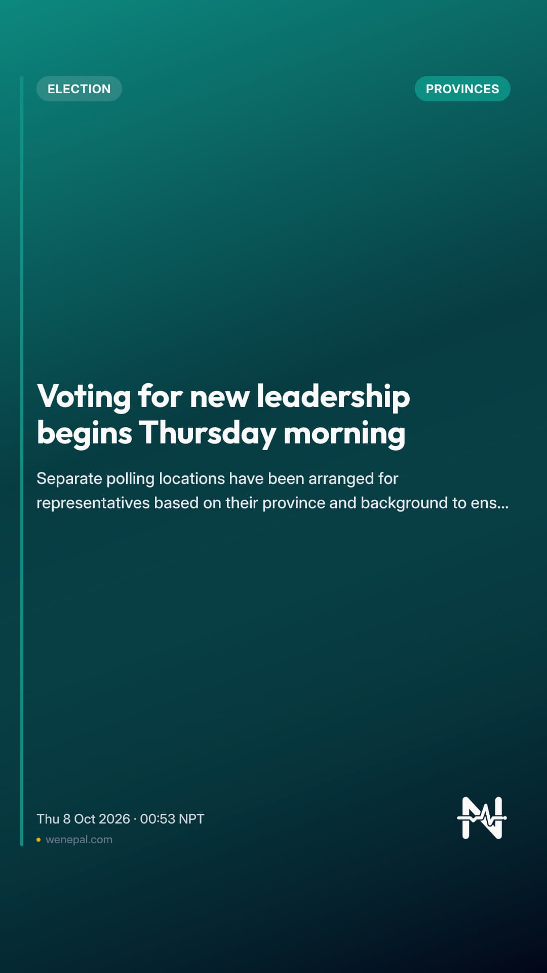 Voting for new leadership begins Thursday morning