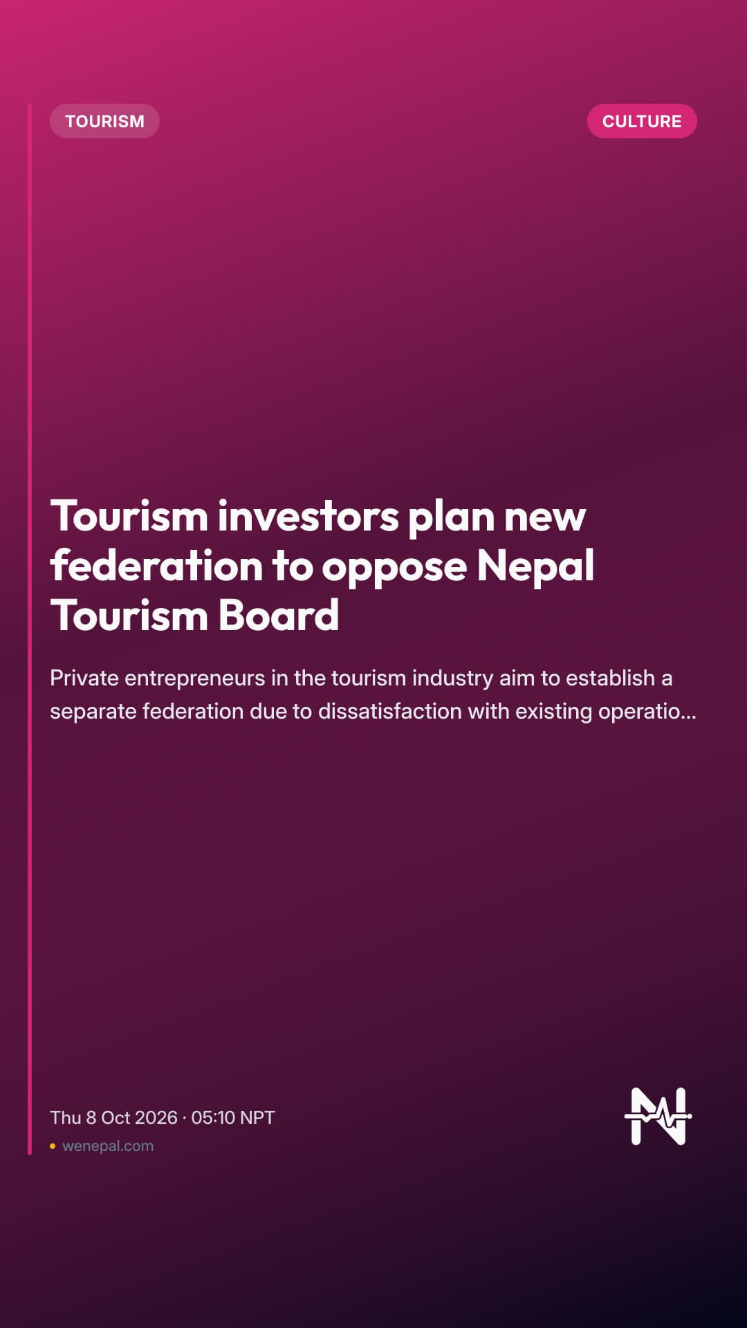 Tourism investors plan new federation to oppose Nepal Tourism Board