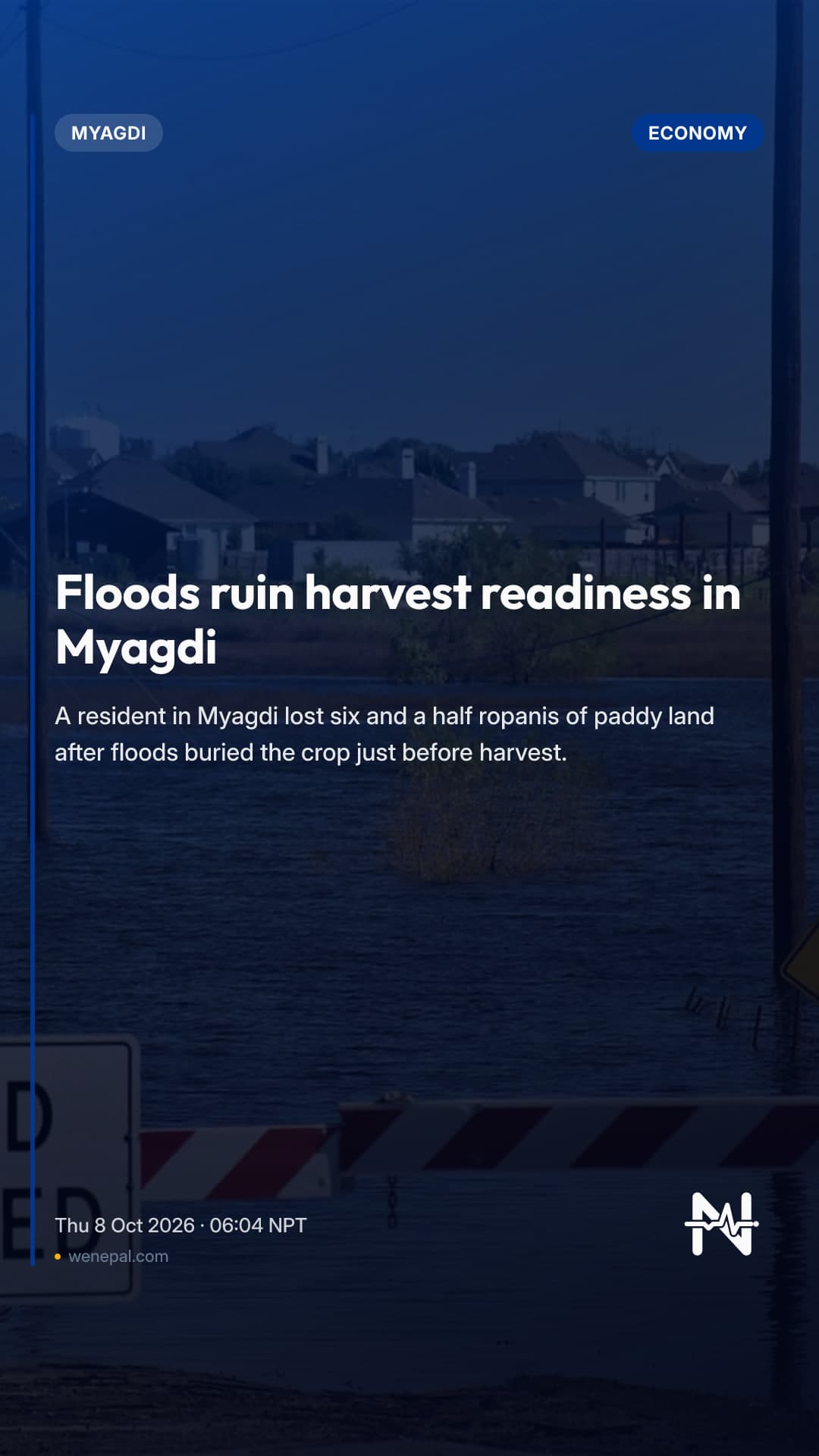 Floods ruin harvest readiness in Myagdi
