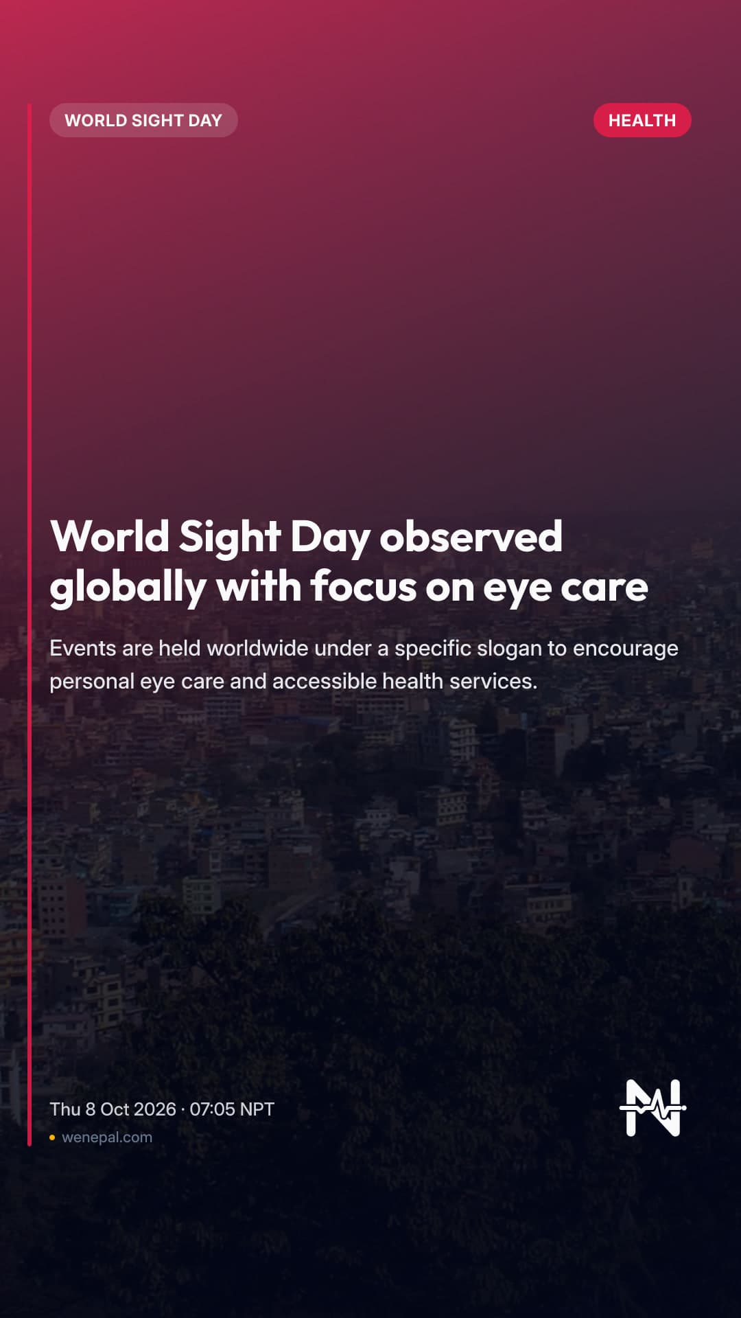 World Sight Day observed globally with focus on eye care