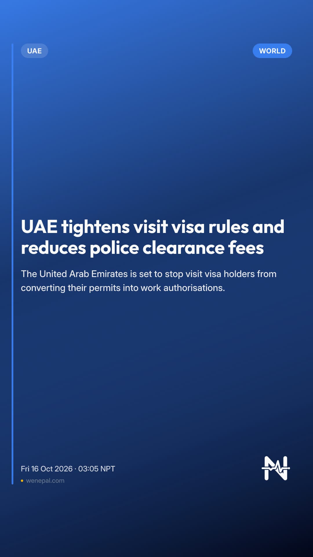 UAE tightens visit visa rules and reduces police clearance fees