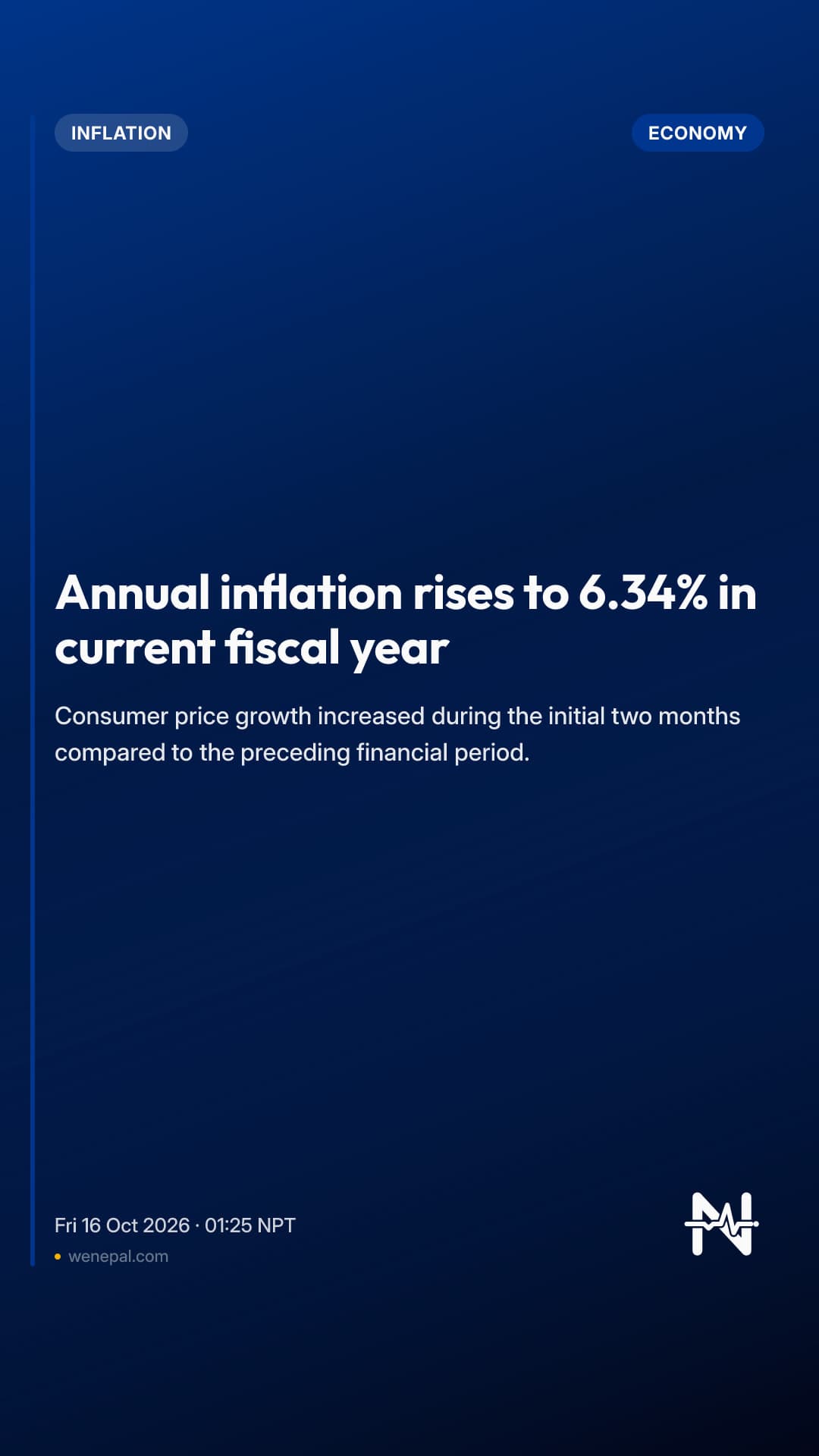 Annual inflation rises to 6.34% in current fiscal year