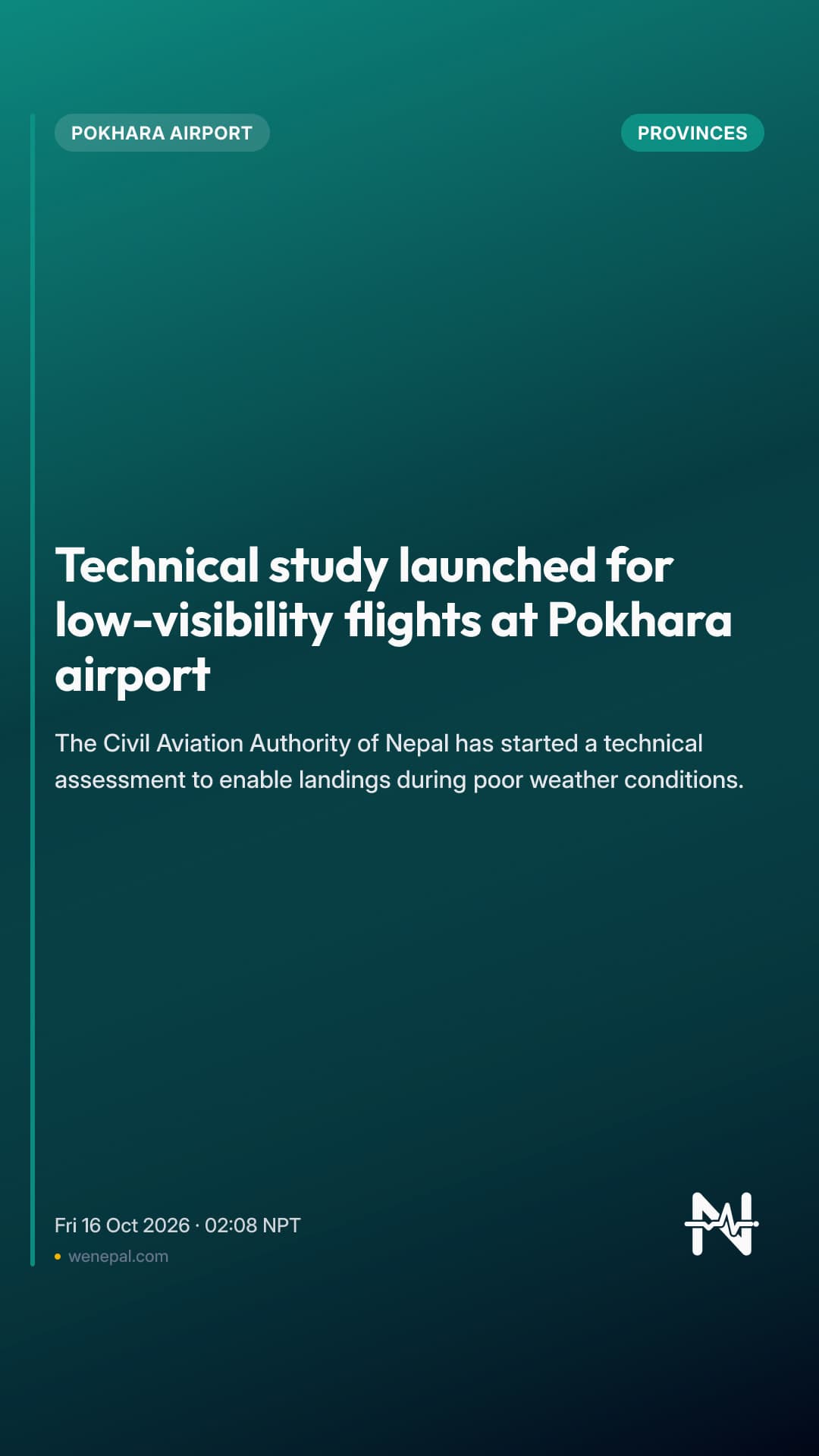 Technical study launched for low-visibility flights at Pokhara airport