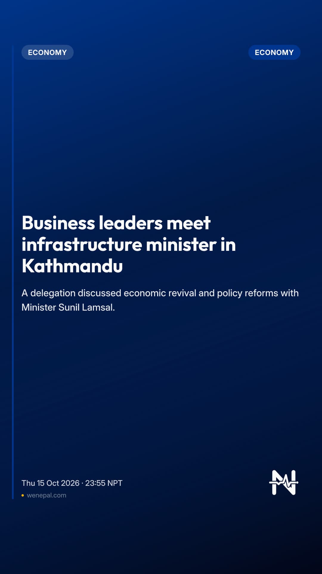 Business leaders meet infrastructure minister in Kathmandu