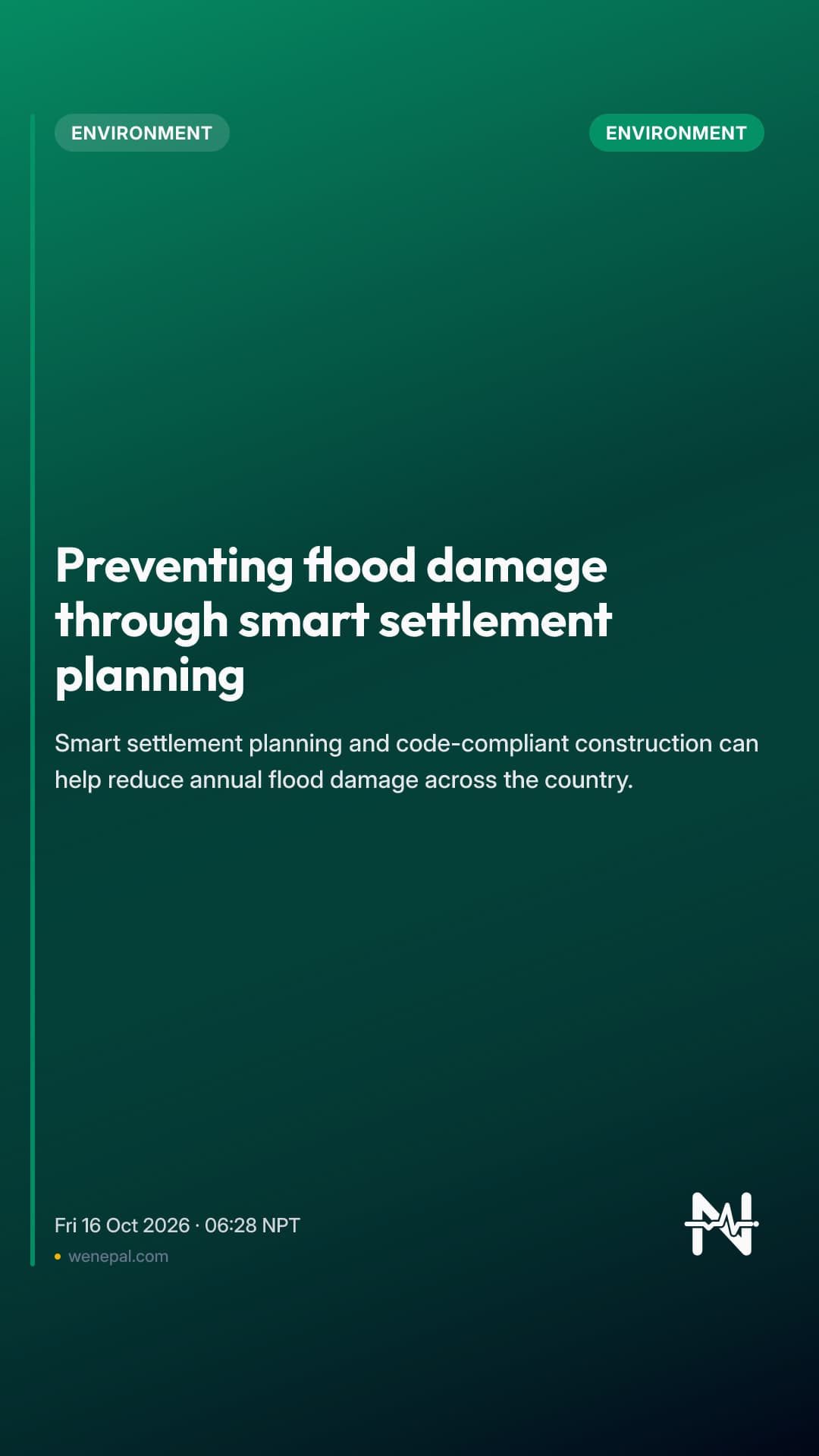 Preventing flood damage through smart settlement planning