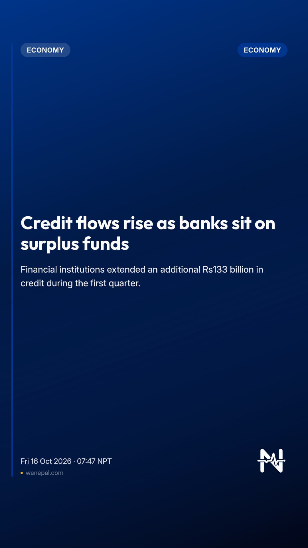 Credit flows rise as banks sit on surplus funds