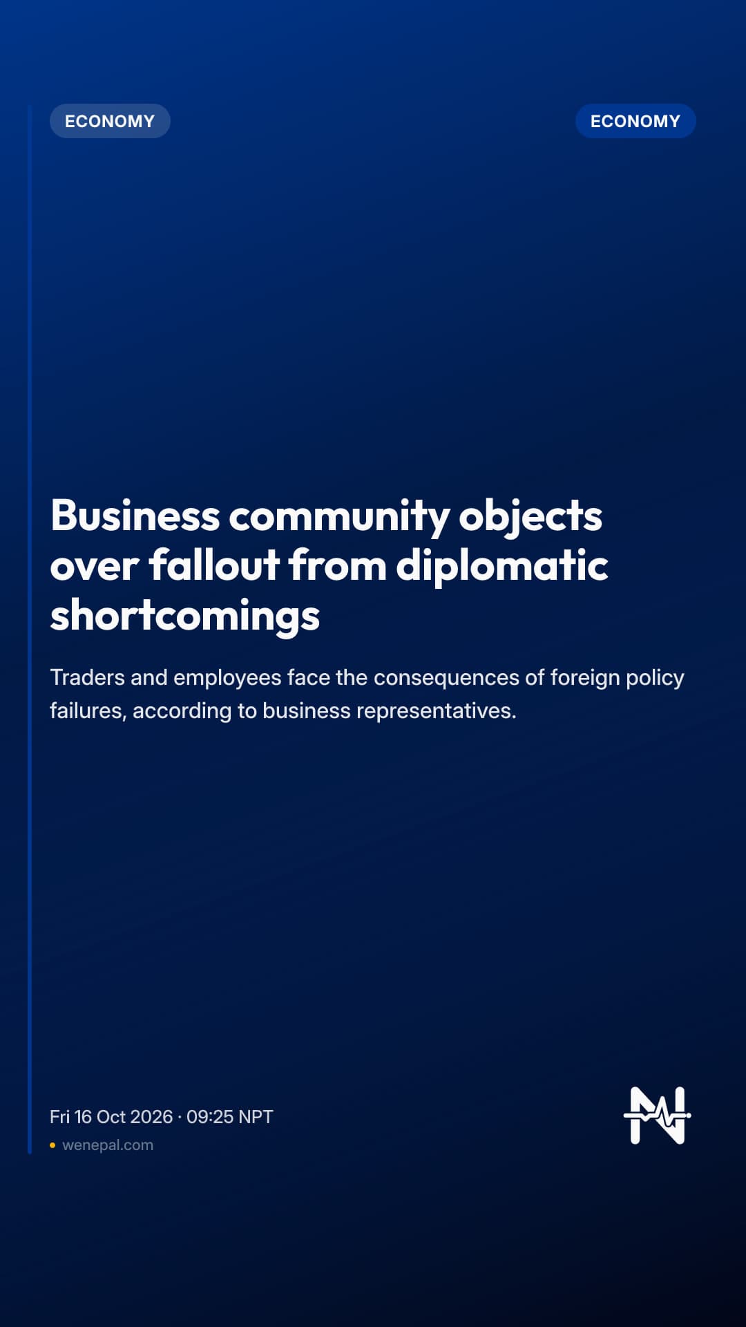 Business community objects over fallout from diplomatic shortcomings