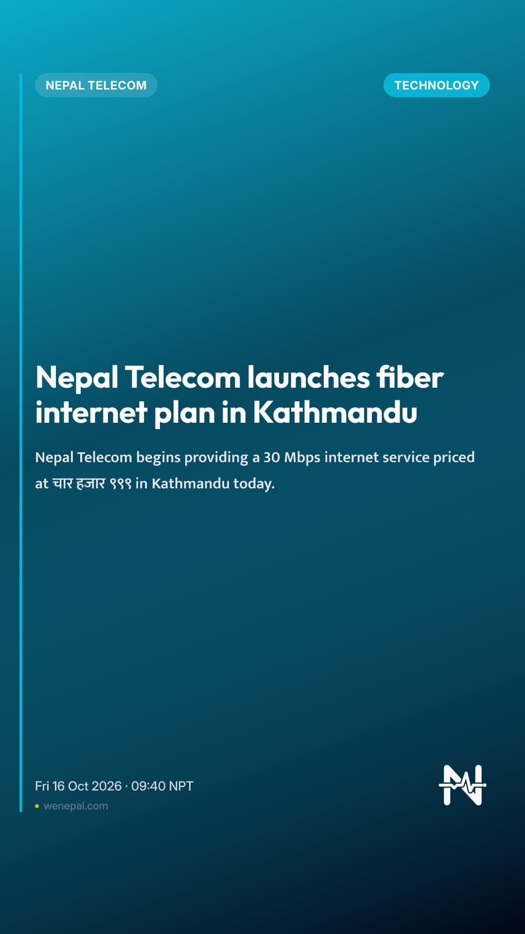 Nepal Telecom launches fiber internet plan in Kathmandu