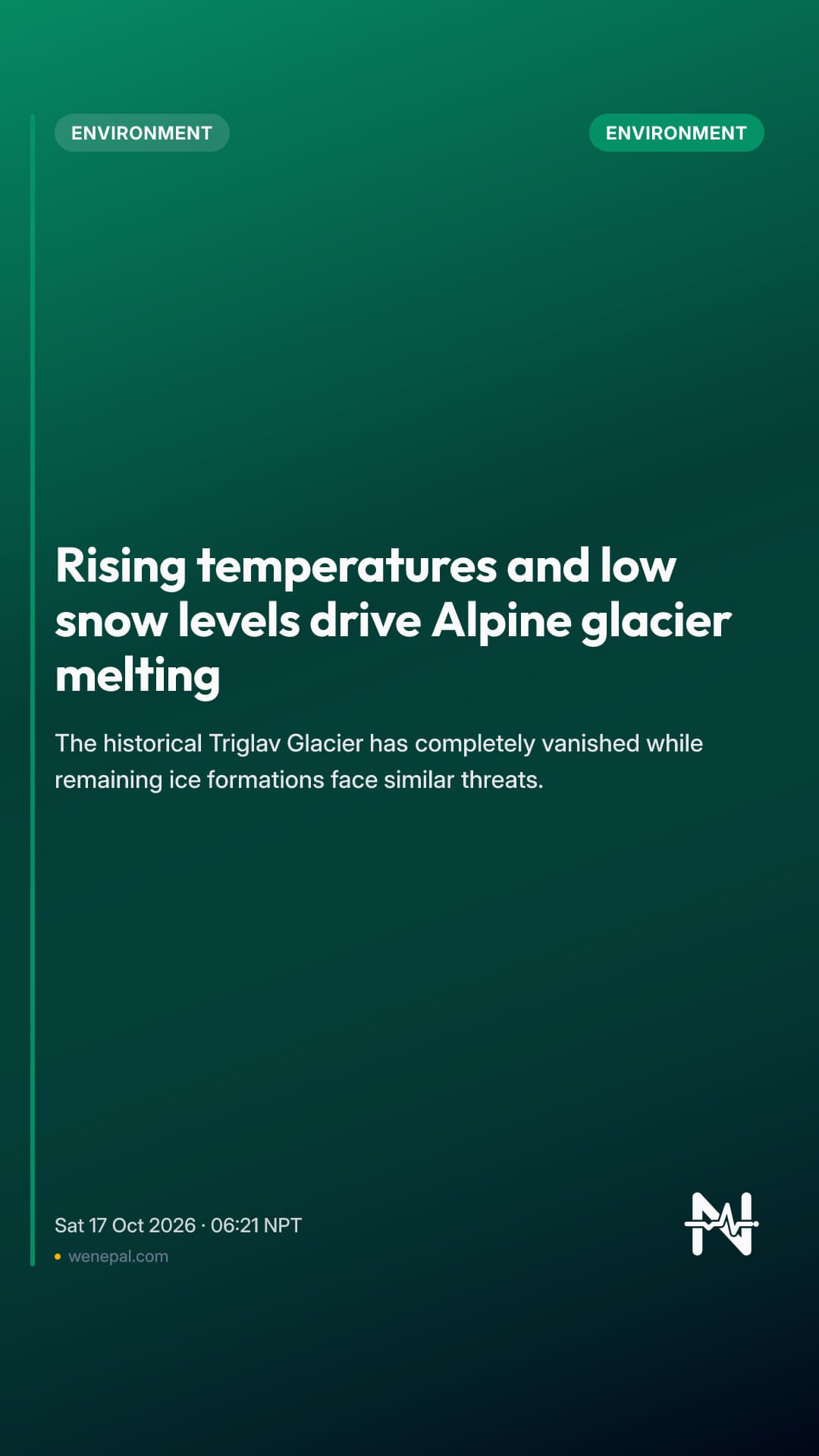 Rising temperatures and low snow levels drive Alpine glacier melting