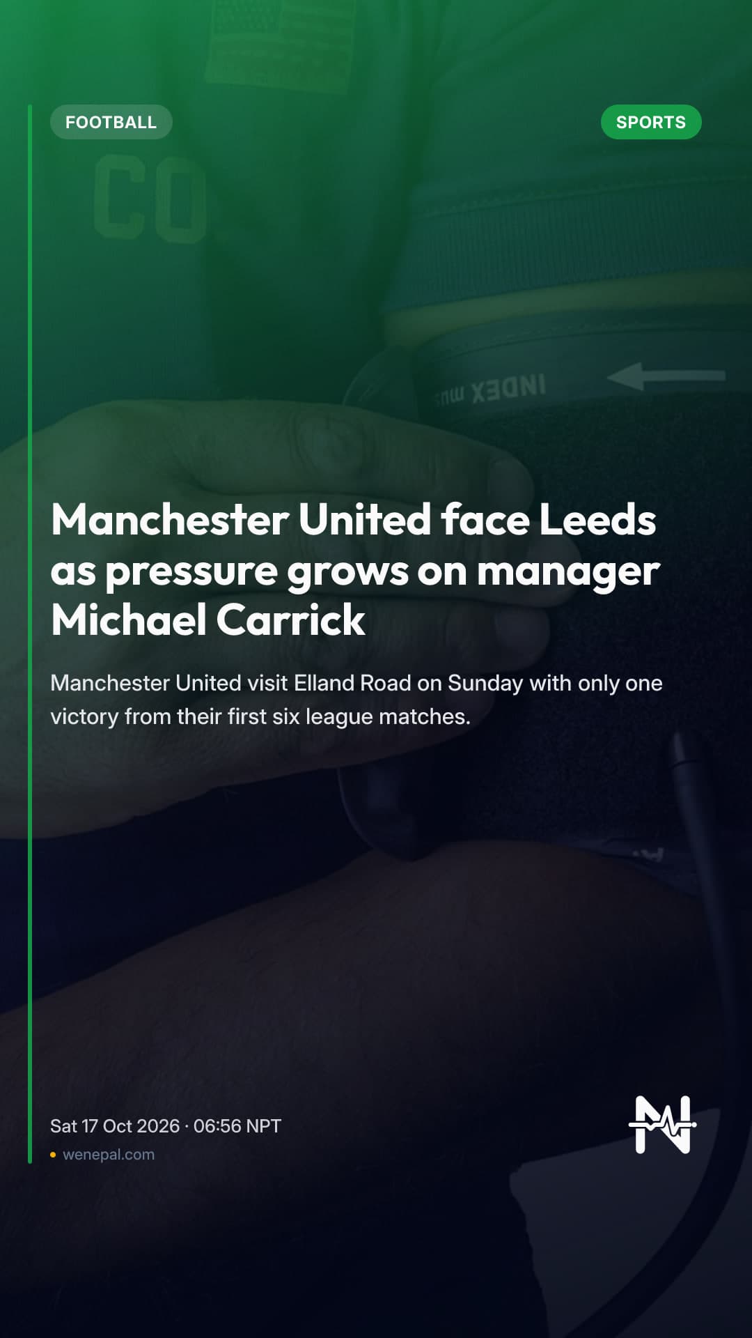 Manchester United face Leeds as pressure grows on manager Michael Carrick