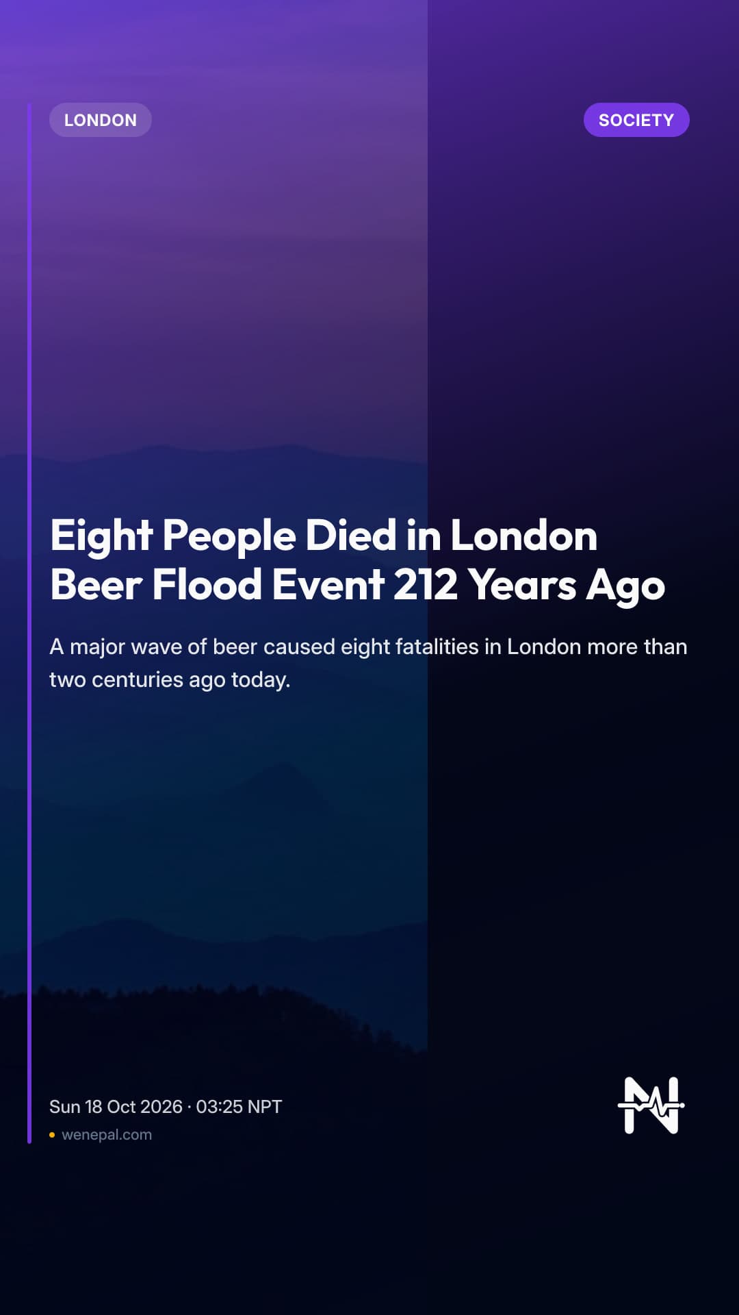 Eight People Died in London Beer Flood Event 212 Years Ago