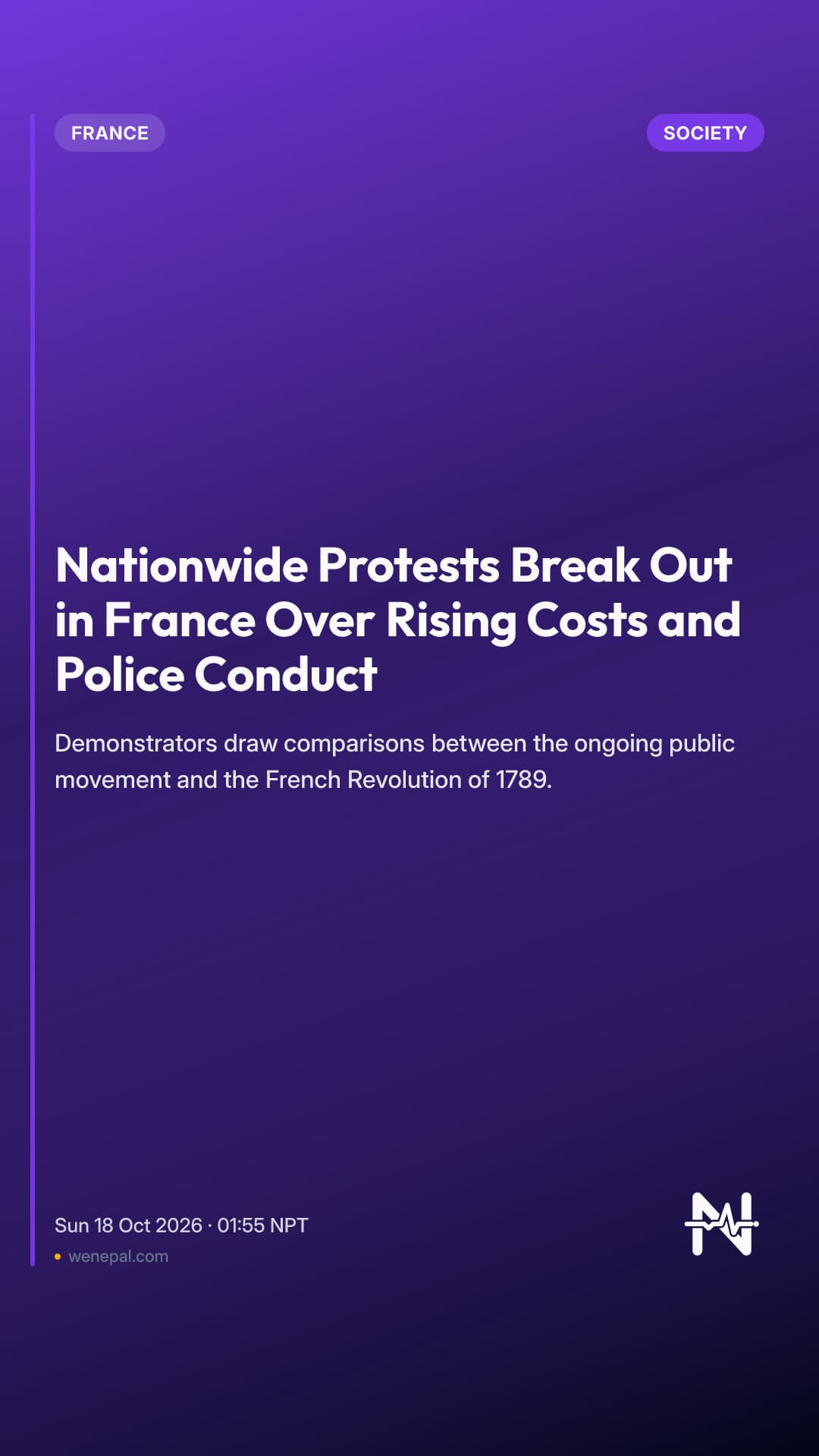 Nationwide Protests Break Out in France Over Rising Costs and Police Conduct