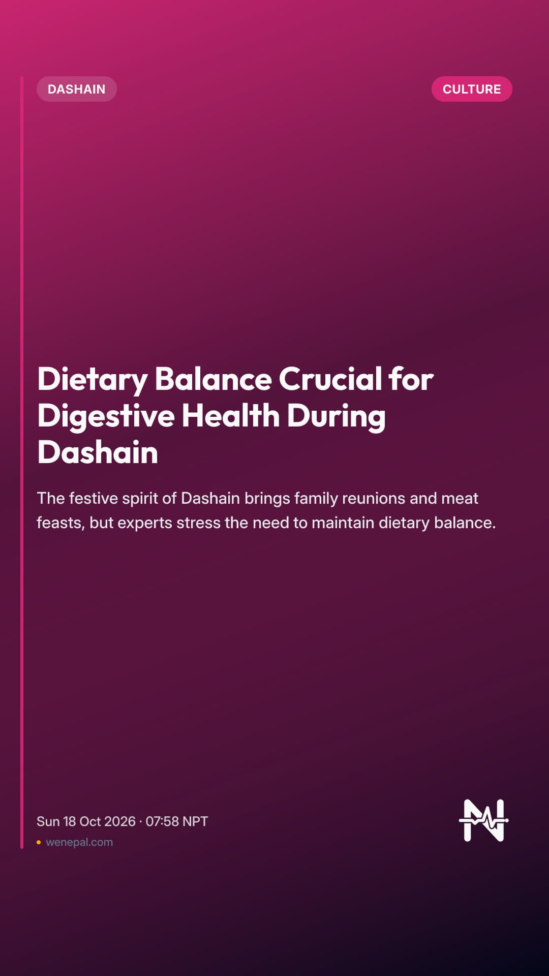 Dietary Balance Crucial for Digestive Health During Dashain