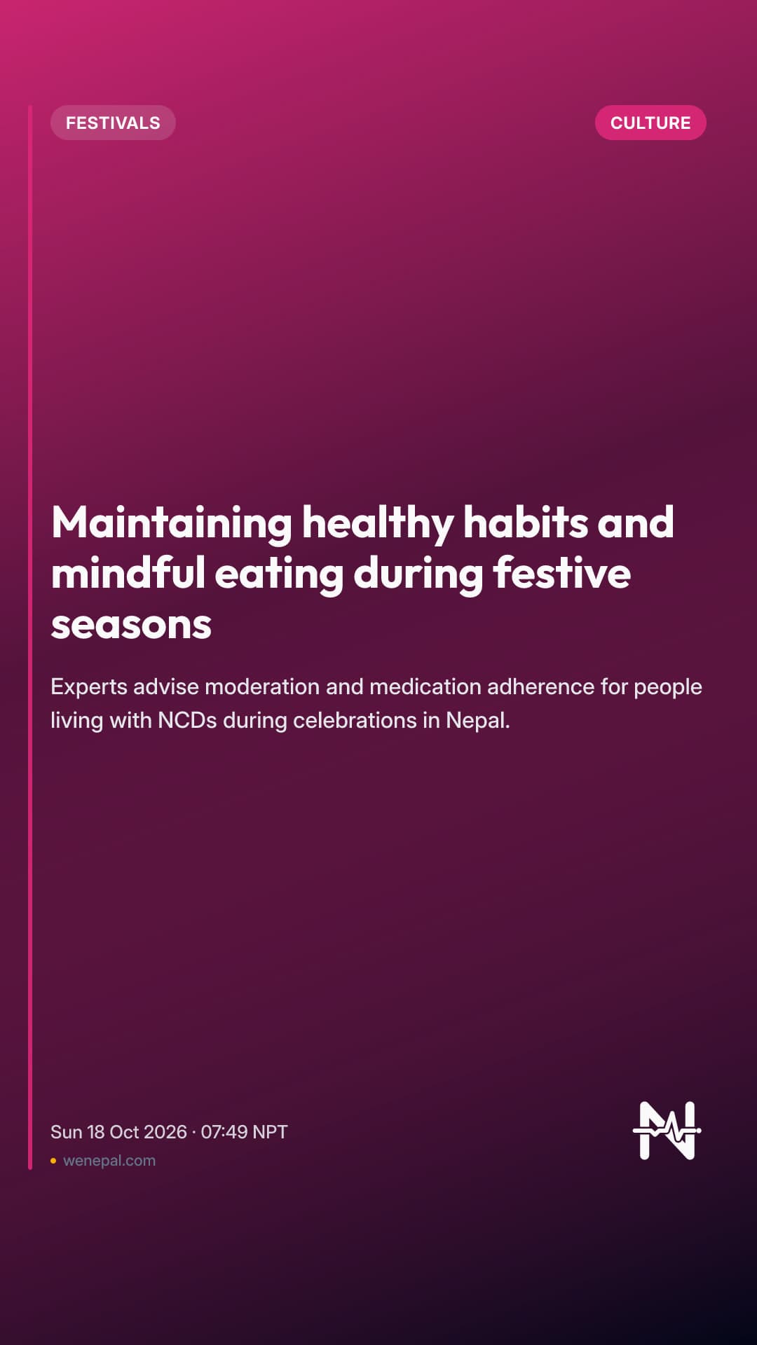 Maintaining healthy habits and mindful eating during festive seasons