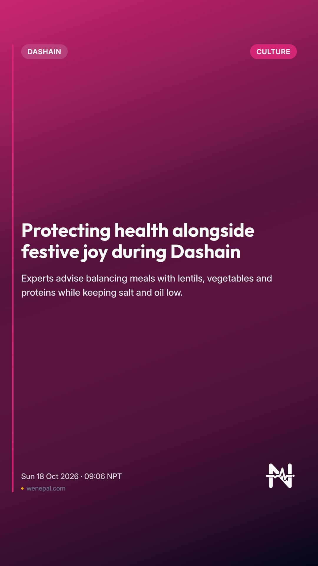 Protecting health alongside festive joy during Dashain
