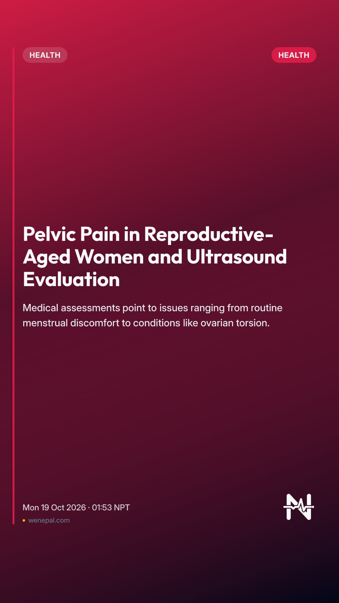 Pelvic Pain in Reproductive-Aged Women and Ultrasound Evaluation
