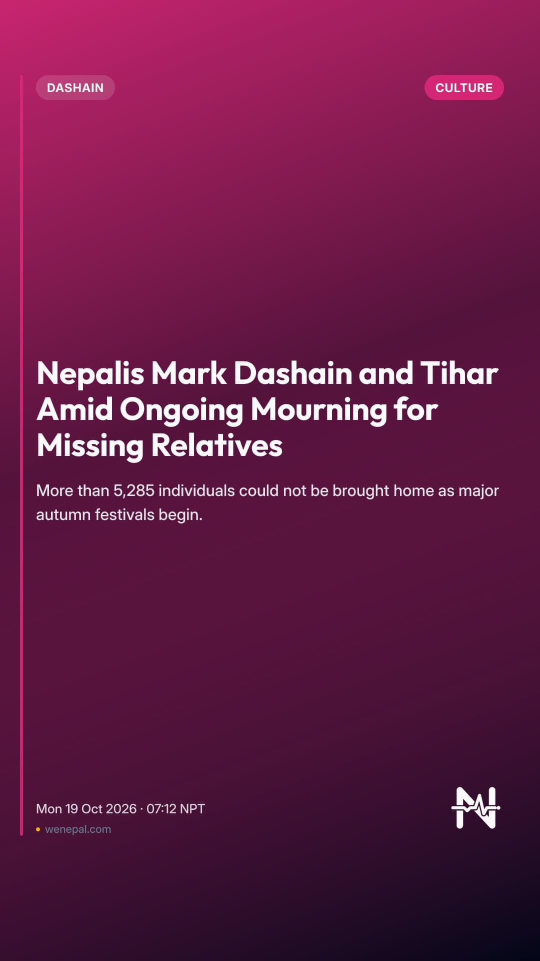 Nepalis Mark Dashain and Tihar Amid Ongoing Mourning for Missing Relatives