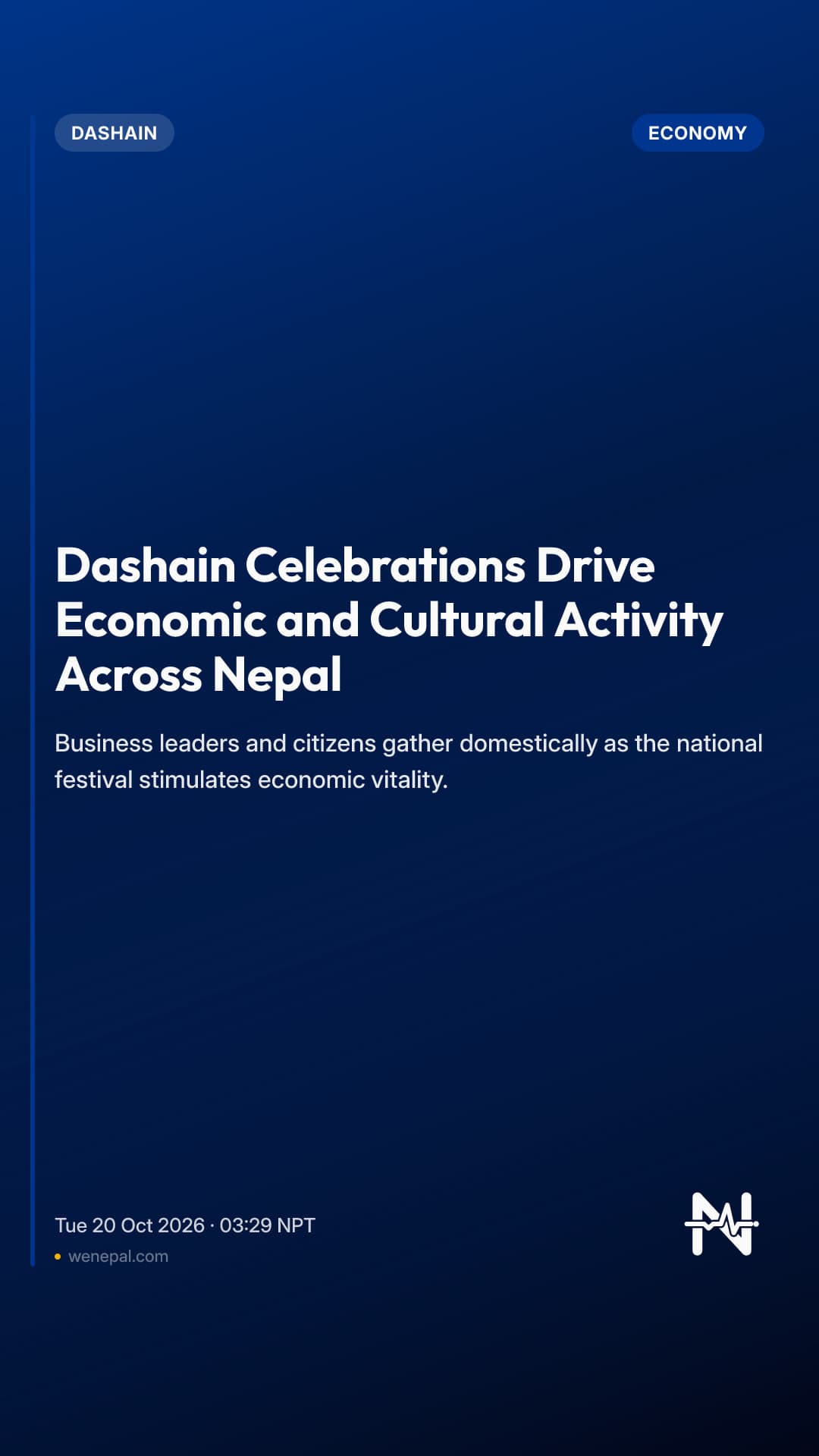 Dashain Celebrations Drive Economic and Cultural Activity Across Nepal