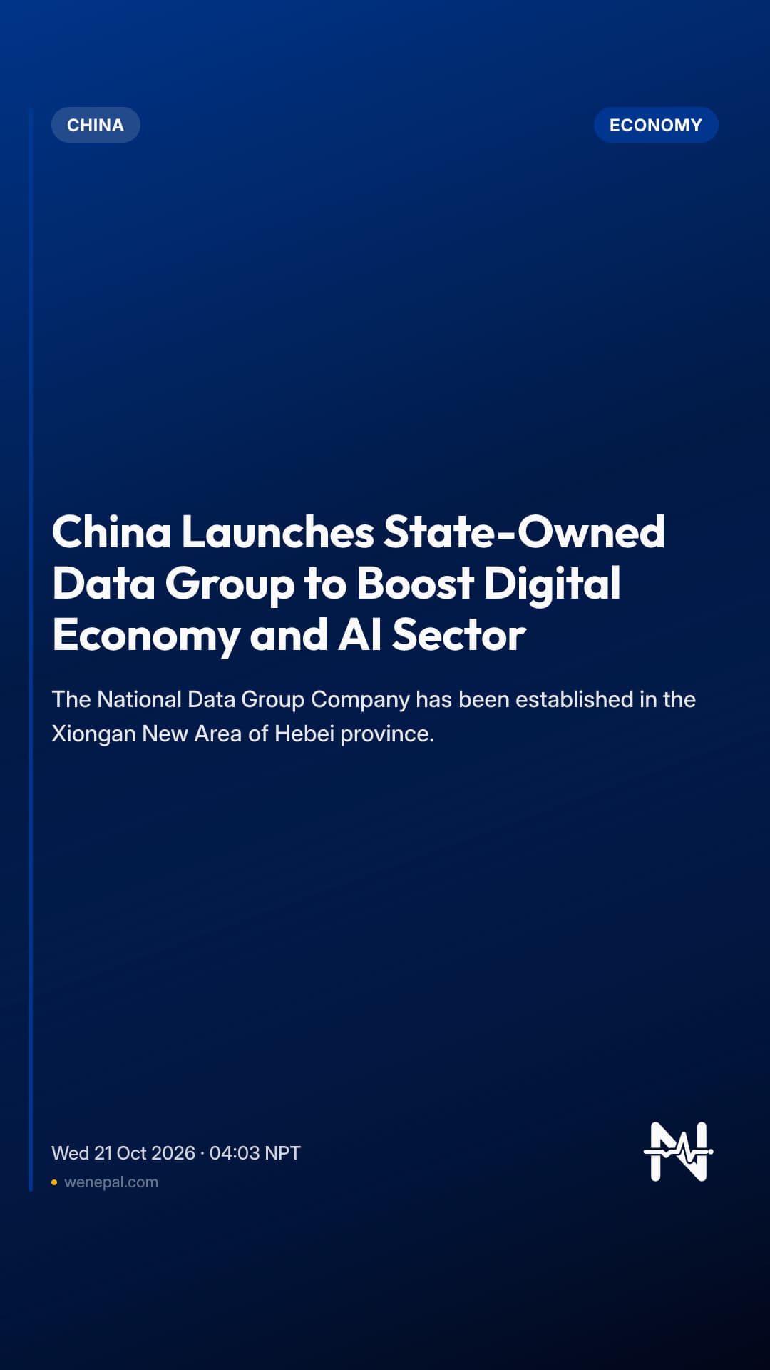 China Launches State-Owned Data Group to Boost Digital Economy and AI Sector