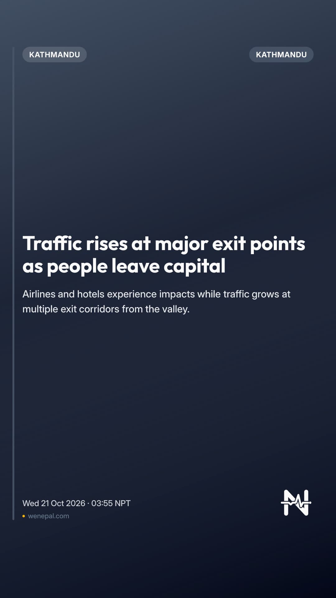 Traffic rises at major exit points as people leave capital