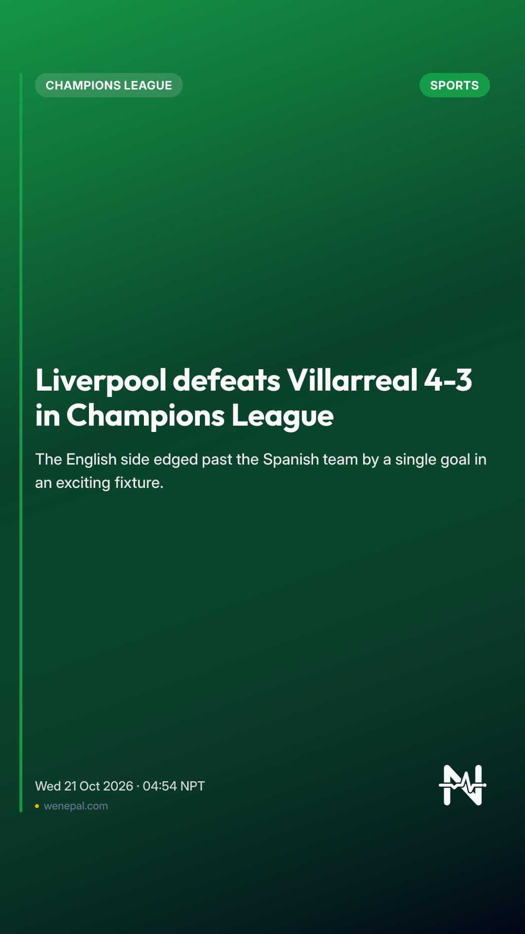 Liverpool defeats Villarreal 4-3 in Champions League