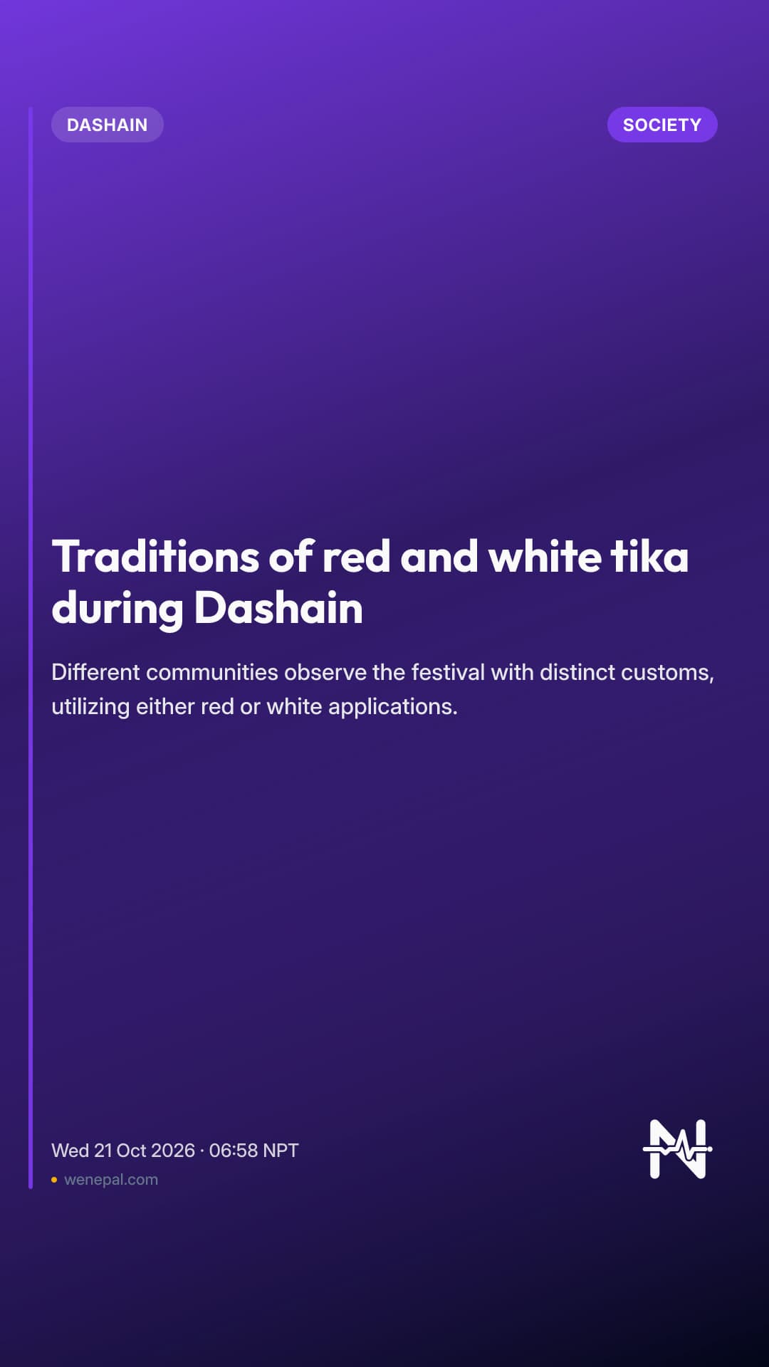 Traditions of red and white tika during Dashain