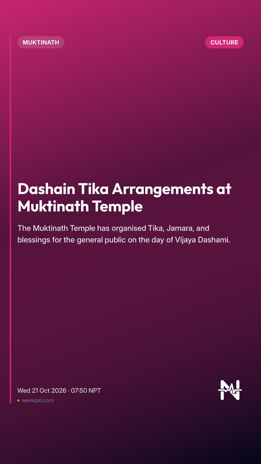 Dashain Tika Arrangements at Muktinath Temple
