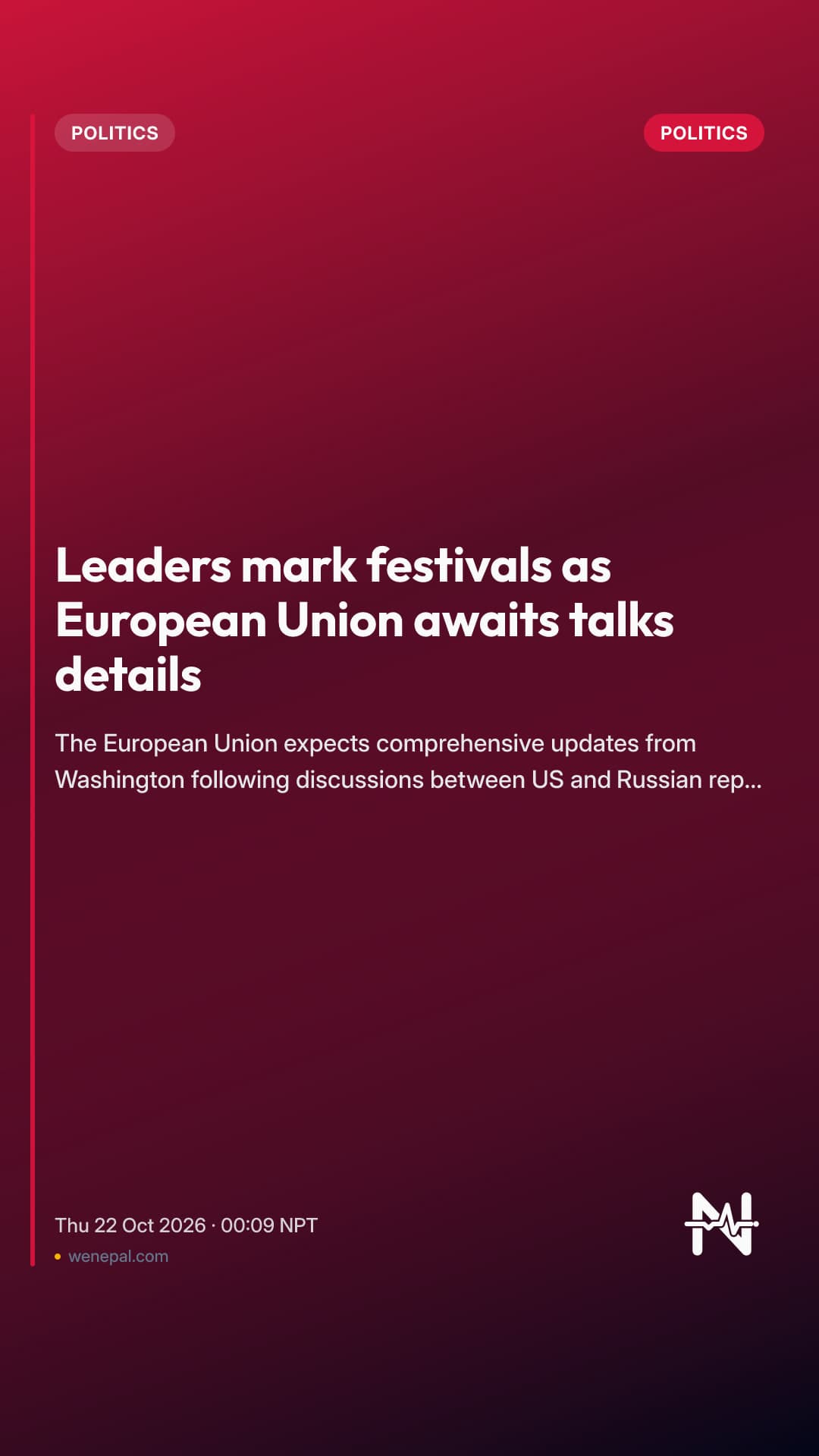 Leaders mark festivals as European Union awaits talks details