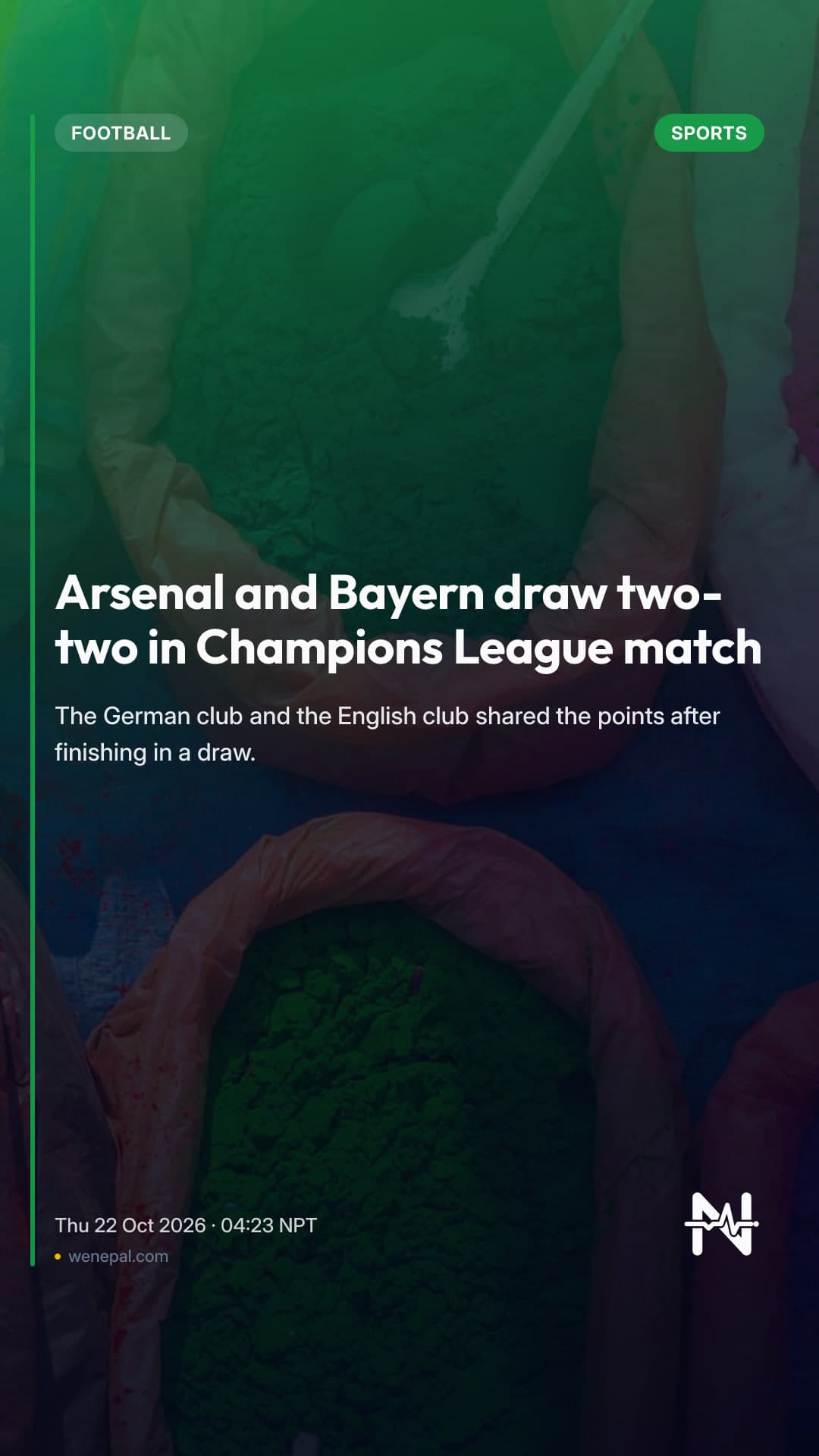 Arsenal and Bayern draw two-two in Champions League match