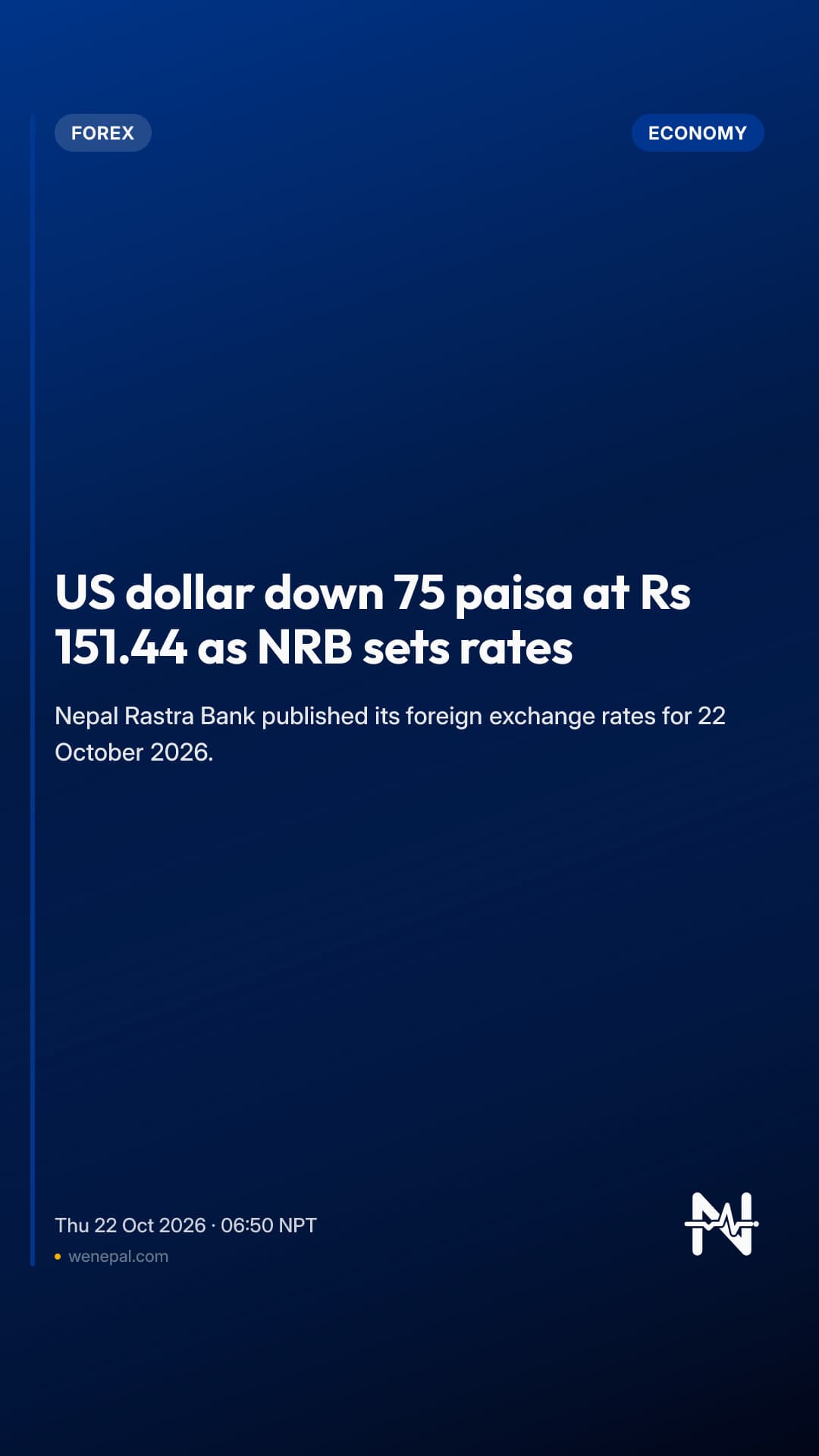 US dollar down 75 paisa at Rs 151.44 as NRB sets rates