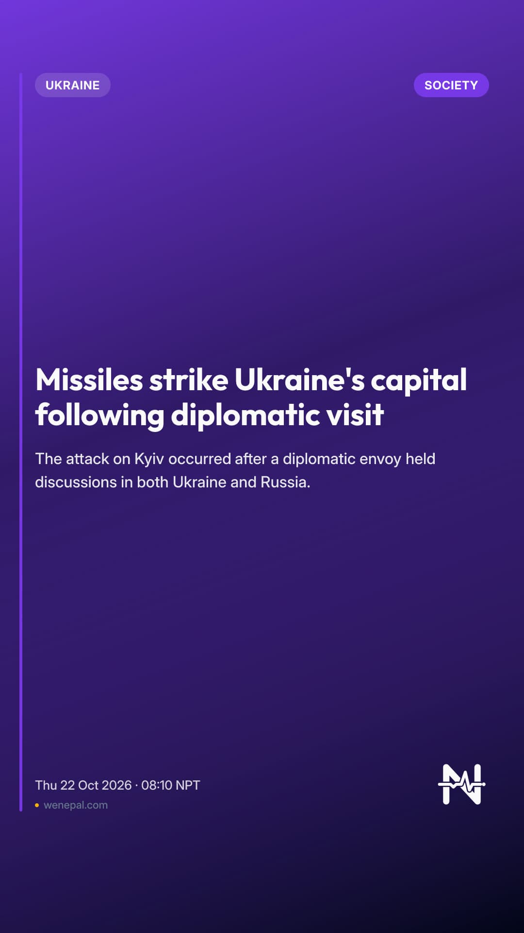 Missiles strike Ukraine's capital following diplomatic visit
