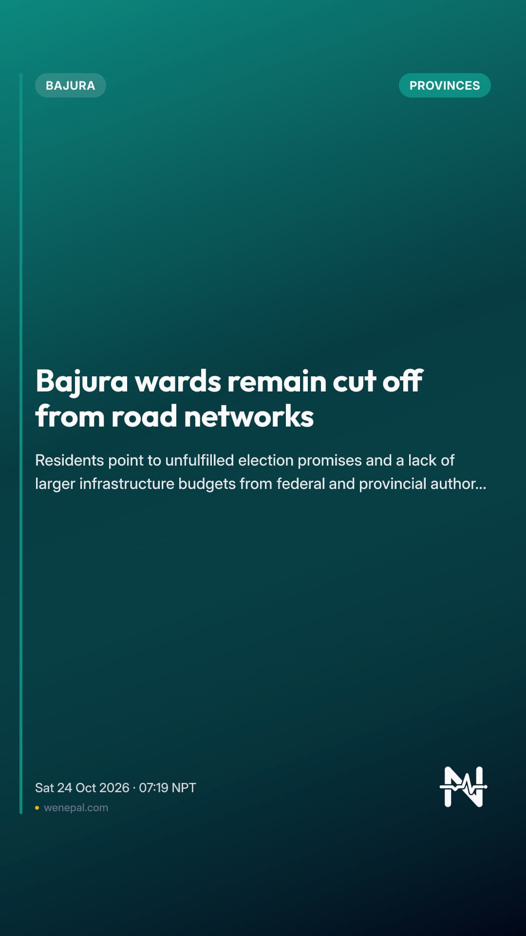 Bajura wards remain cut off from road networks