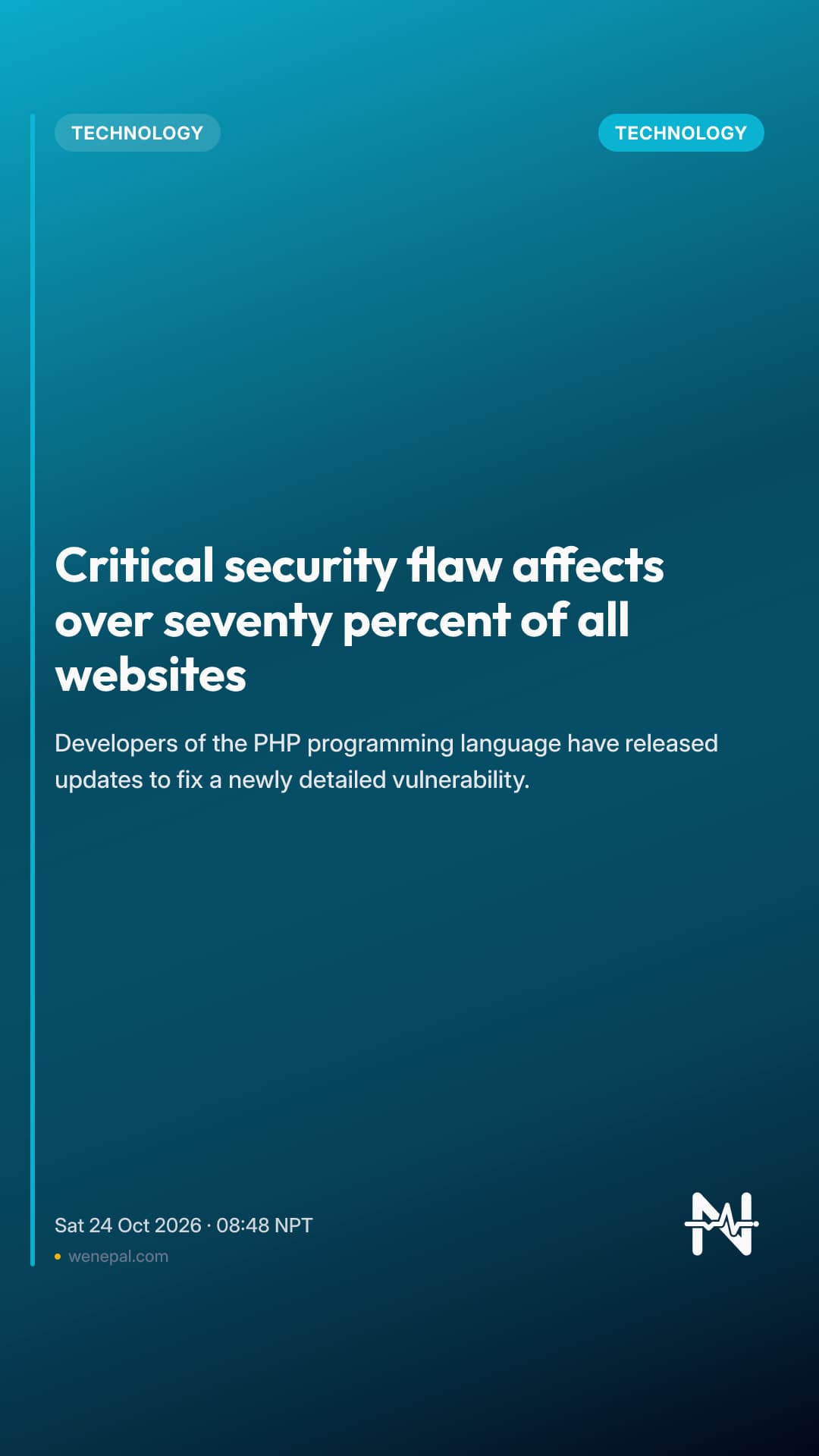 Critical security flaw affects over seventy percent of all websites