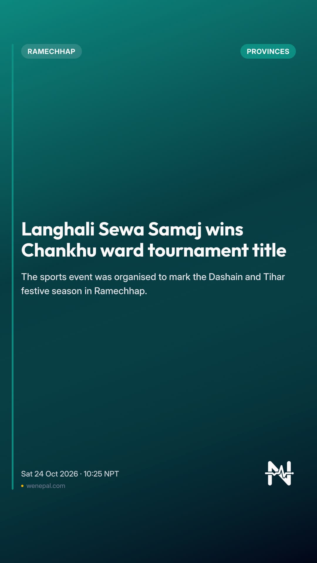 Langhali Sewa Samaj wins Chankhu ward tournament title