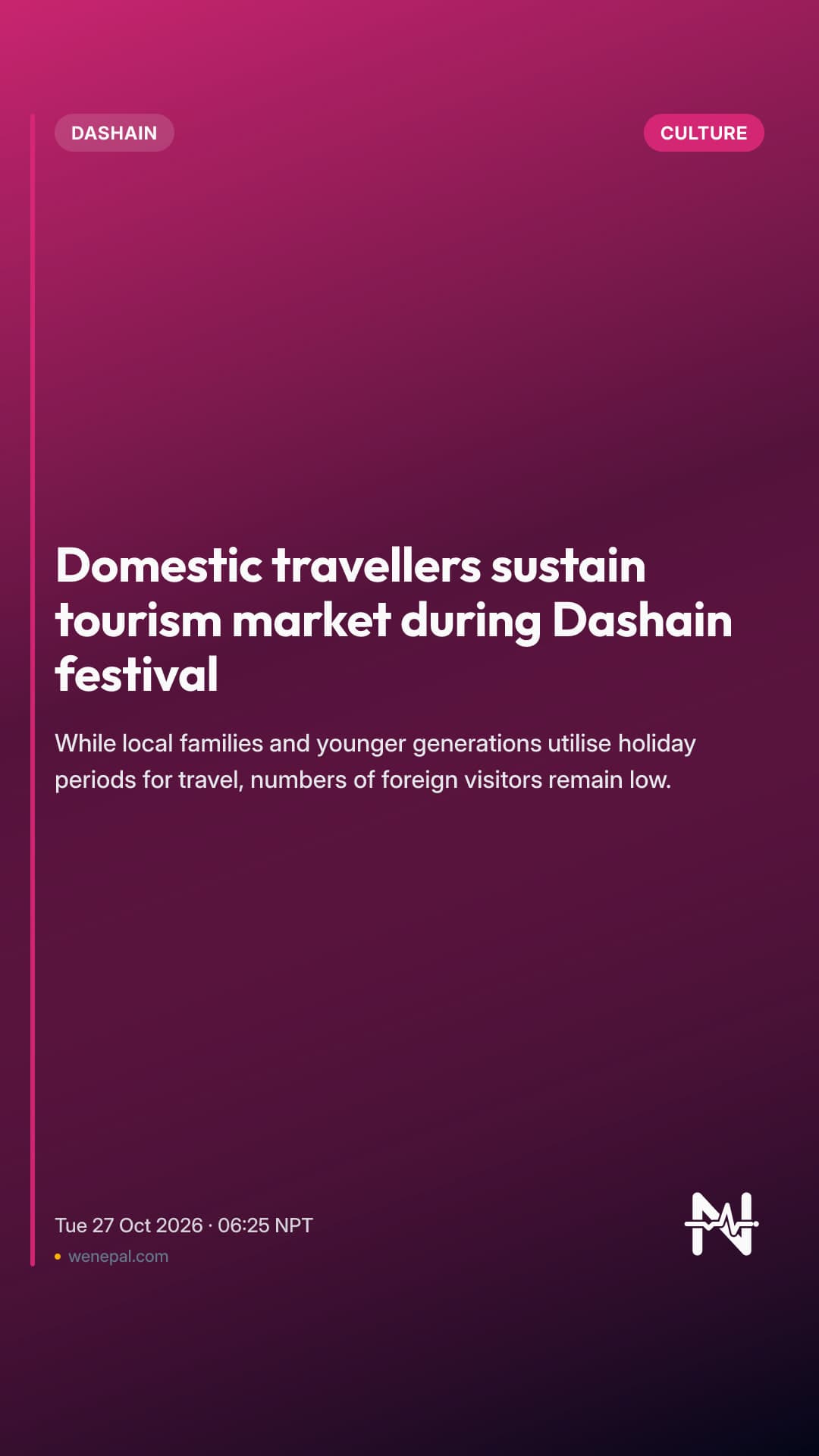 Domestic travellers sustain tourism market during Dashain festival