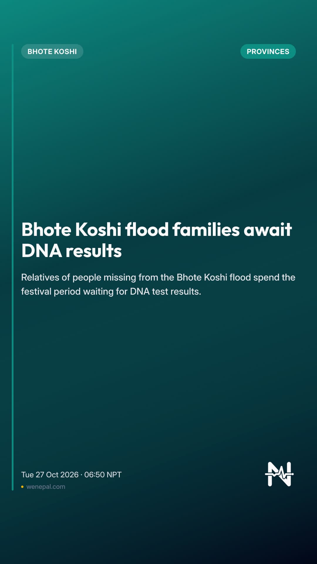 Bhote Koshi flood families await DNA results