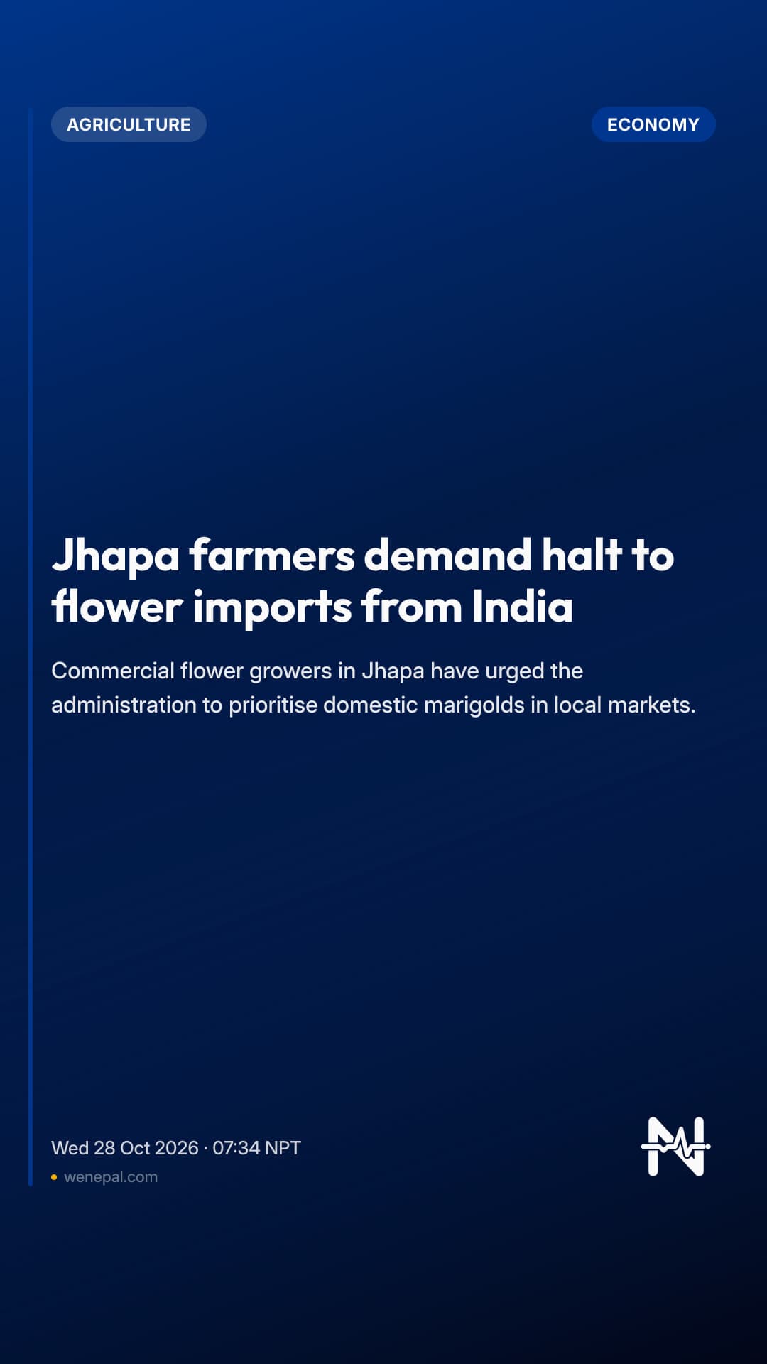 Jhapa farmers demand halt to flower imports from India