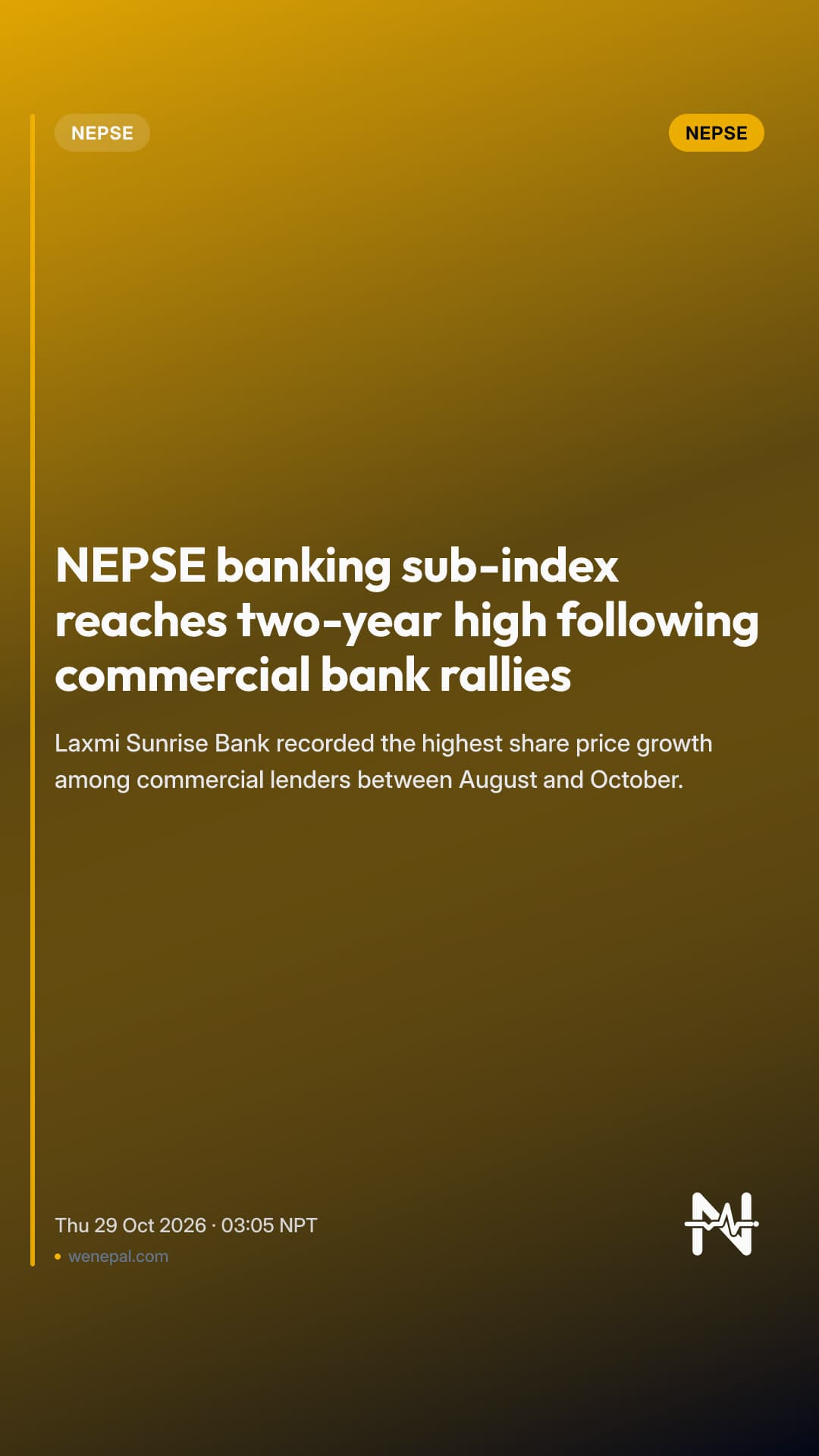 NEPSE banking sub-index reaches two-year high following commercial bank rallies