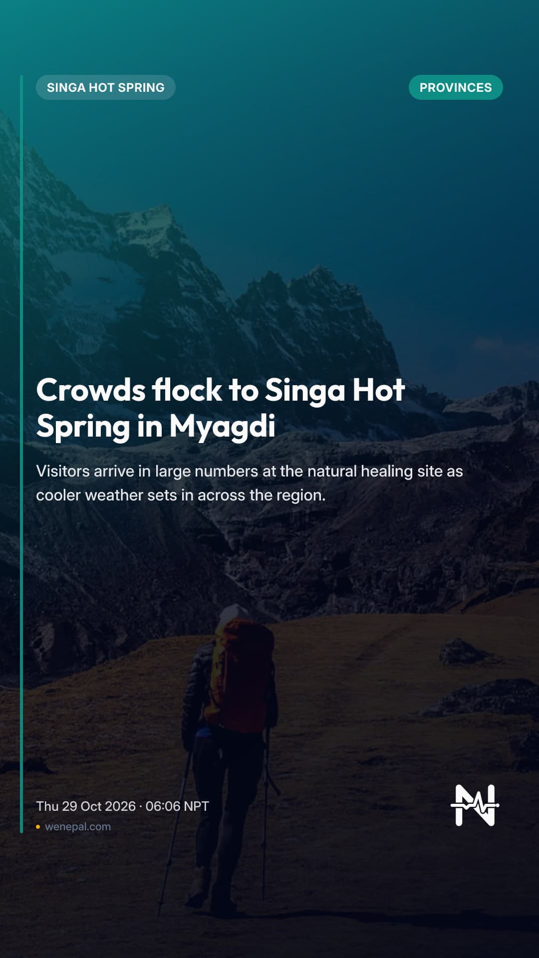 Crowds flock to Singa Hot Spring in Myagdi