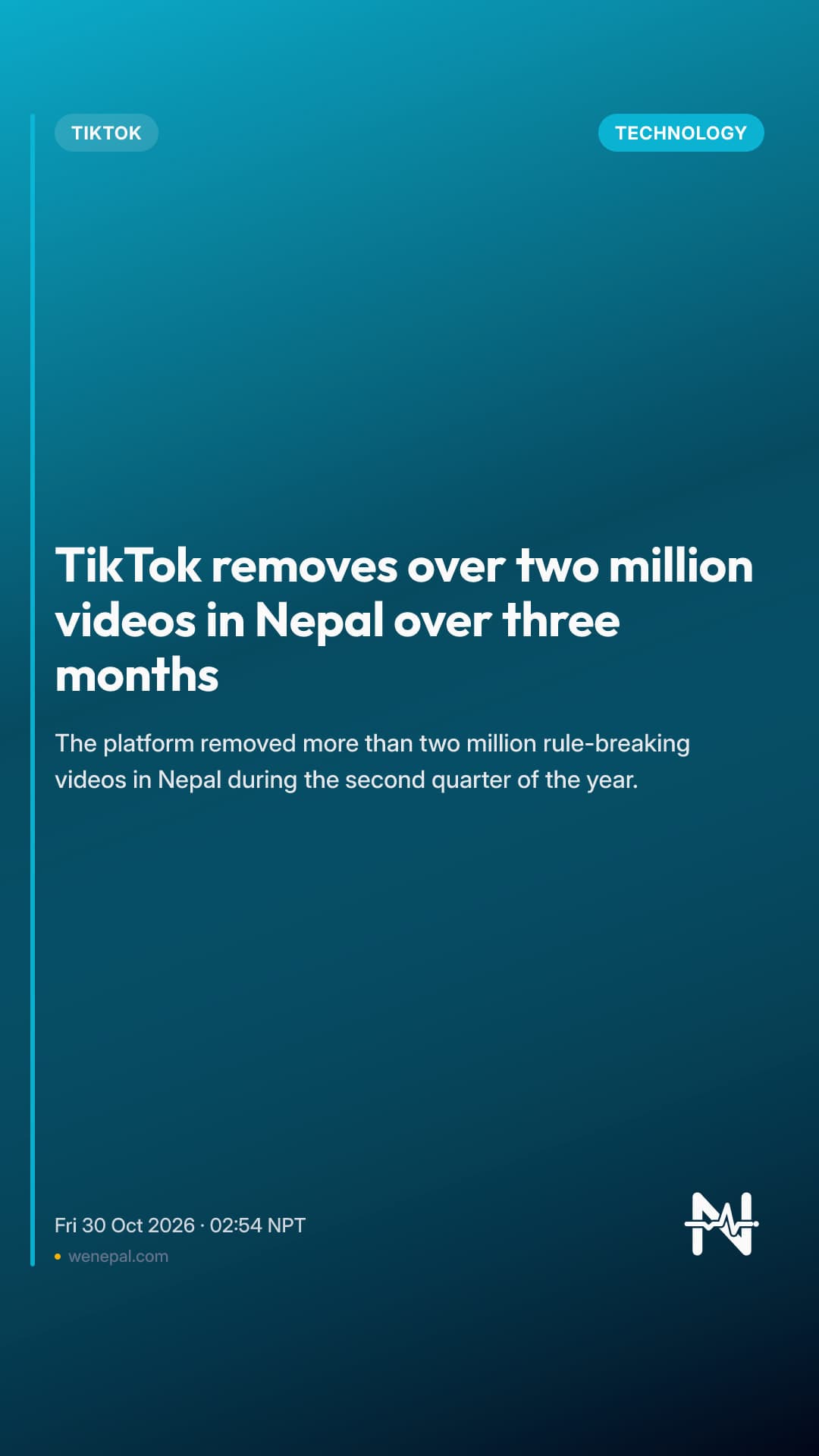 TikTok removes over two million videos in Nepal over three months