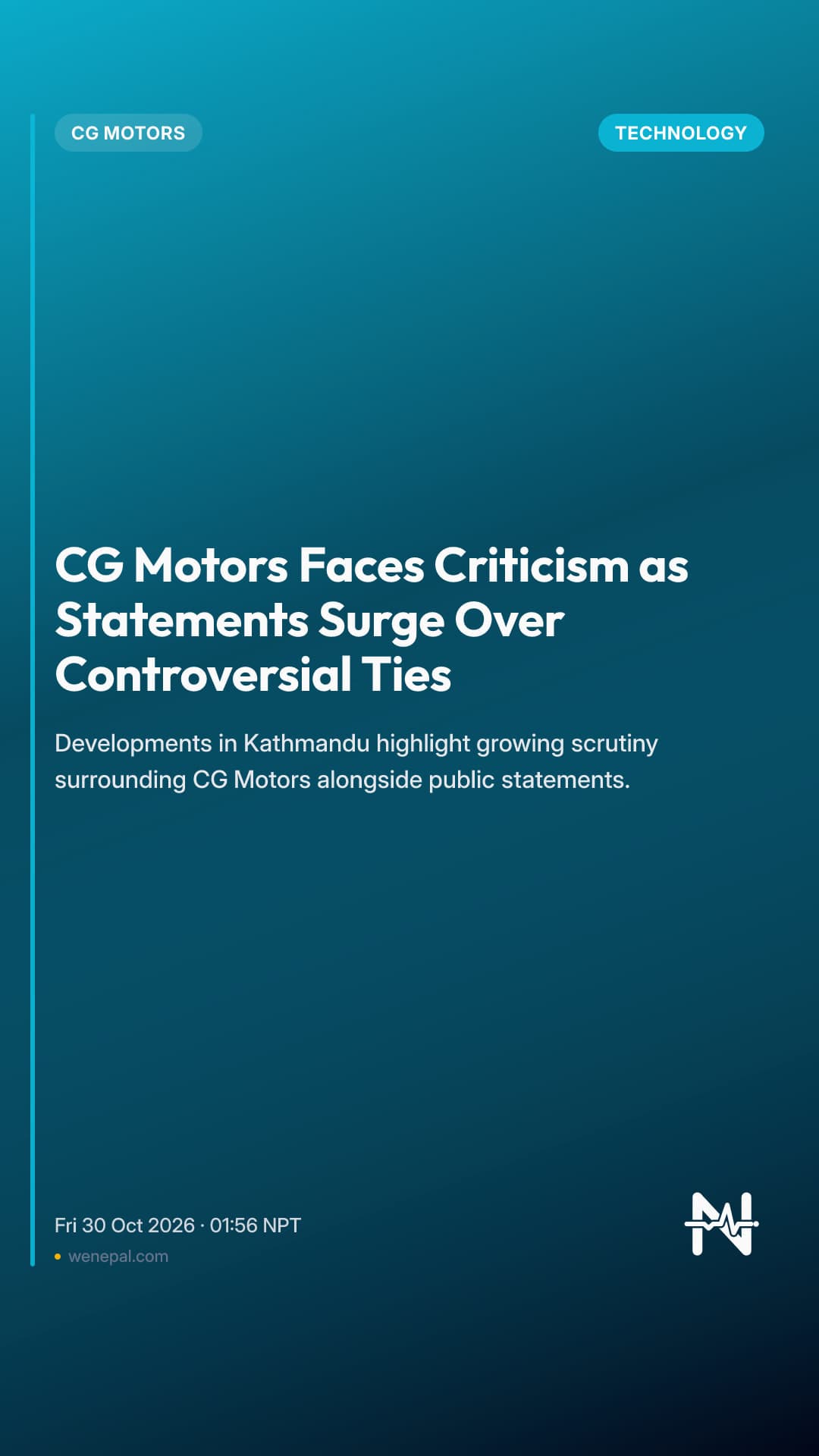 CG Motors Faces Criticism as Statements Surge Over Controversial Ties