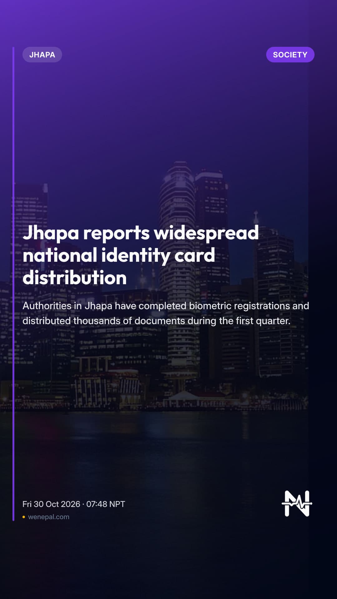 Jhapa reports widespread national identity card distribution