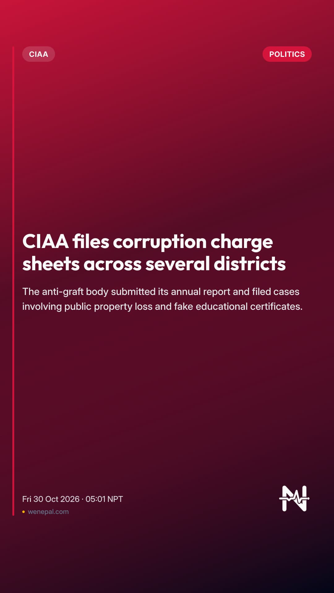 CIAA files corruption charge sheets across several districts