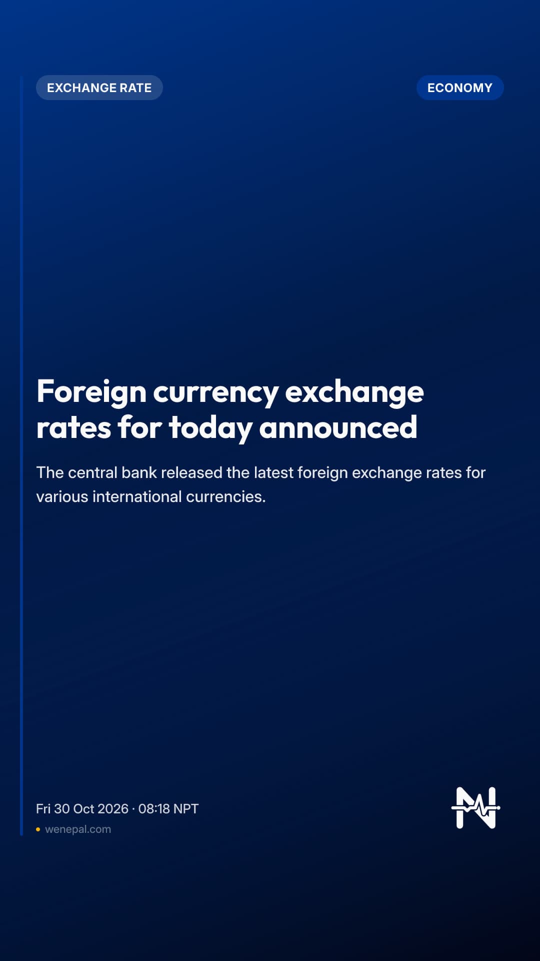 Foreign currency exchange rates for today announced