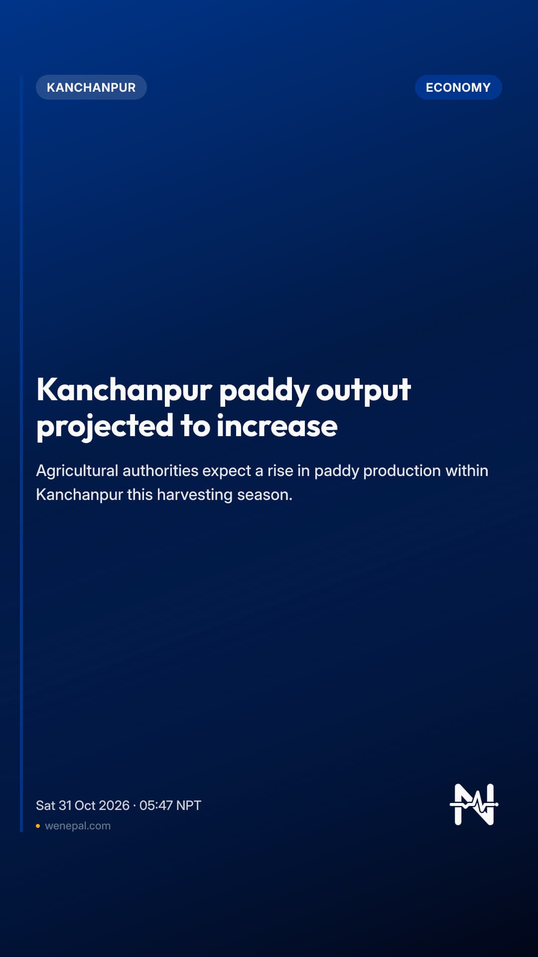 Kanchanpur paddy output projected to increase