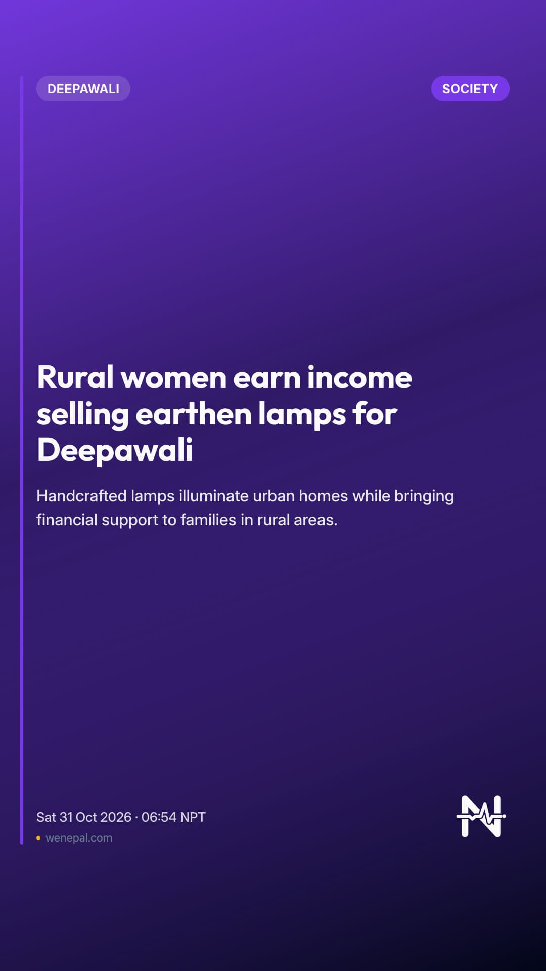 Rural women earn income selling earthen lamps for Deepawali