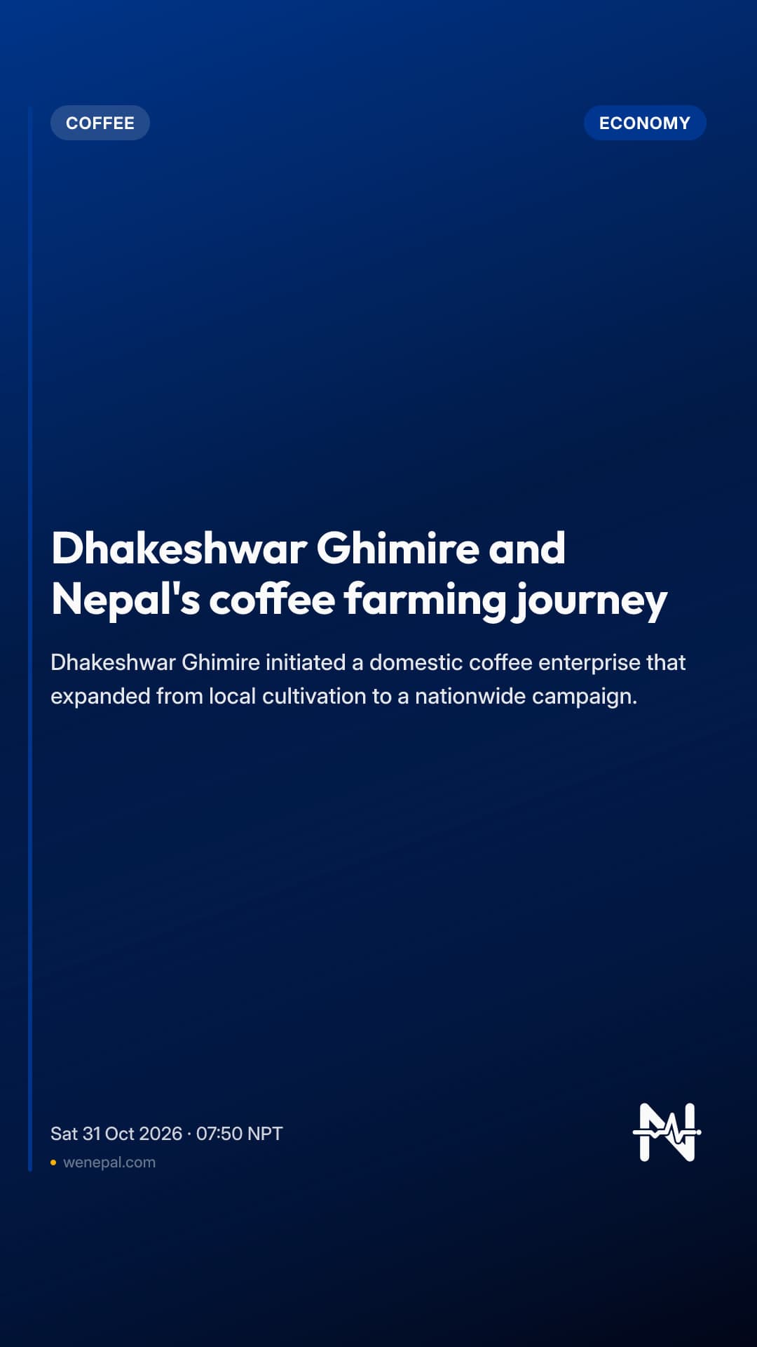 Dhakeshwar Ghimire and Nepal's coffee farming journey